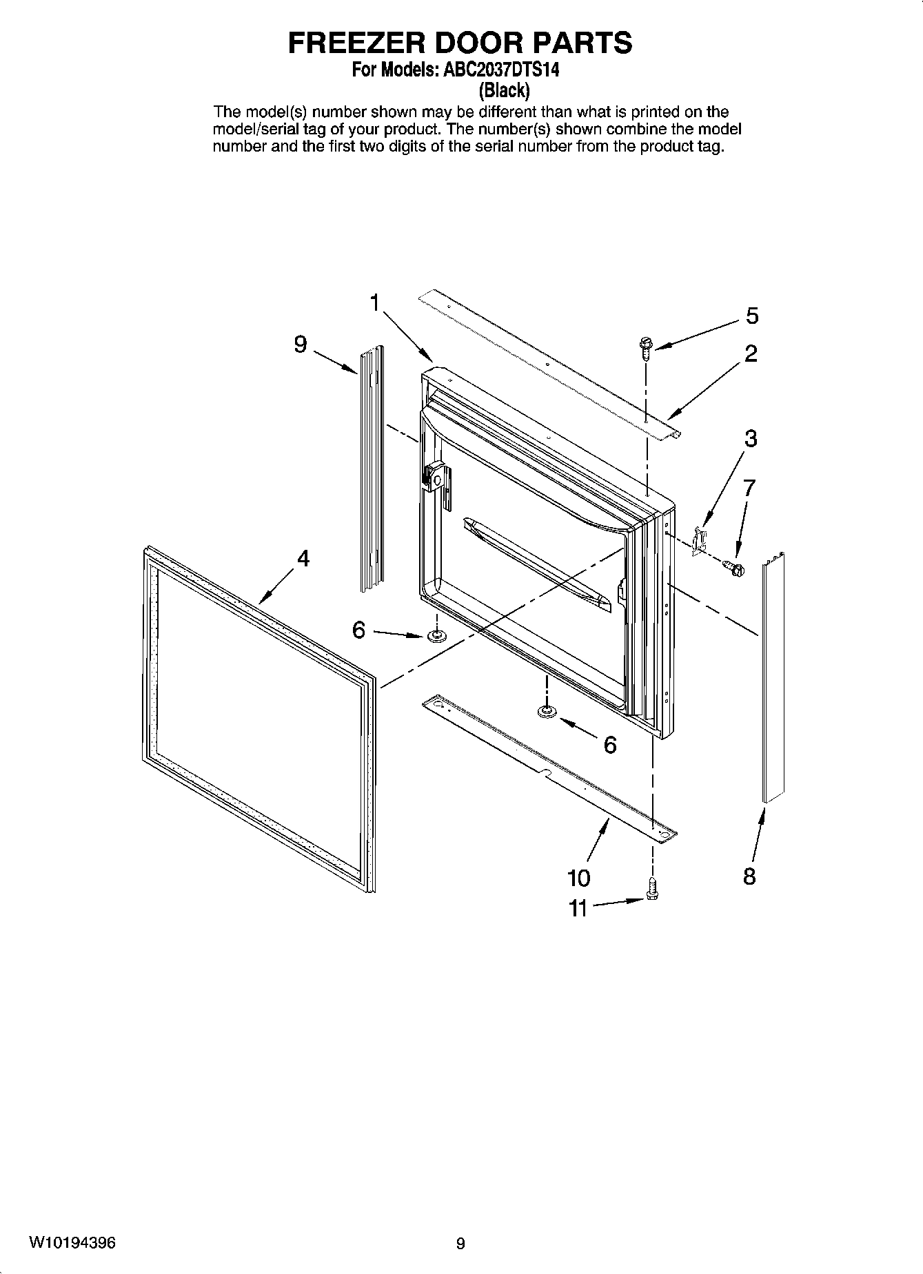 05 - FREEZER DOOR PARTS