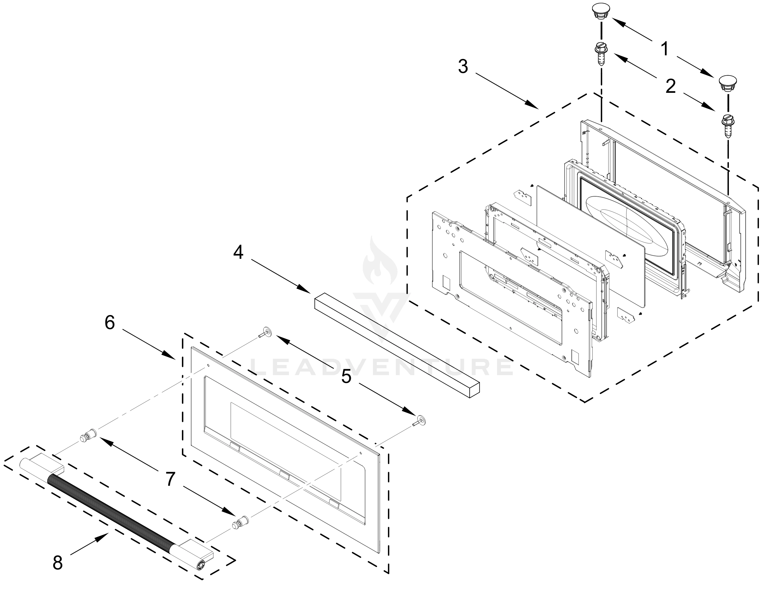 MICROWAVE DOOR PARTS