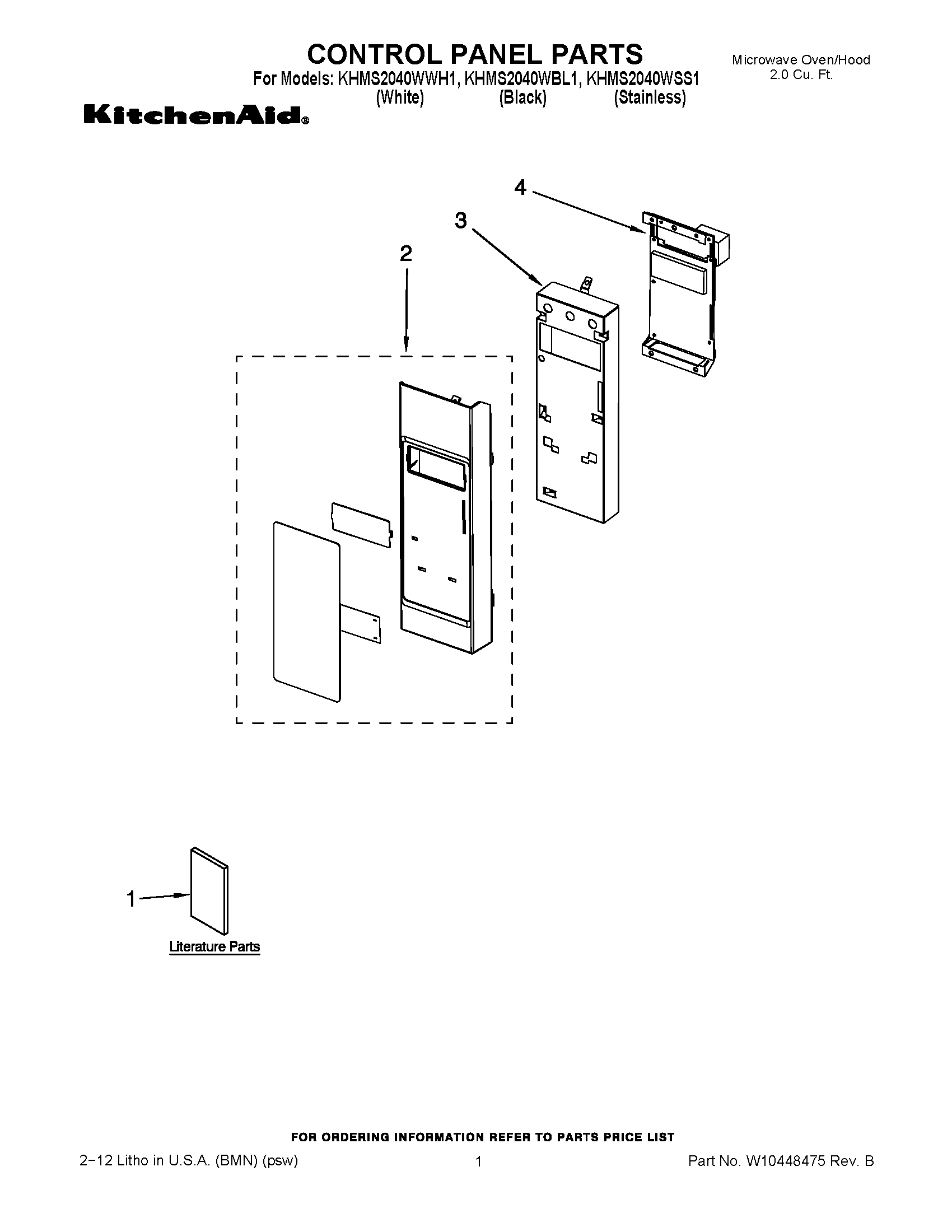 01 - CONTROL PANEL PARTS