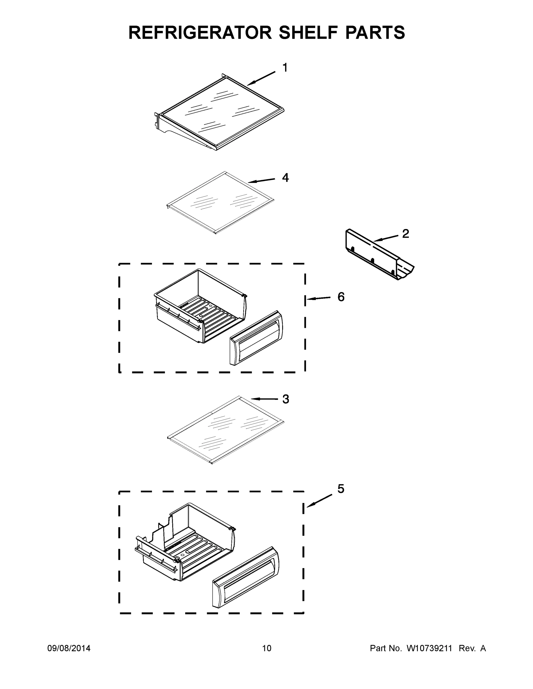 06 - REFRIGERATOR SHELF PARTS