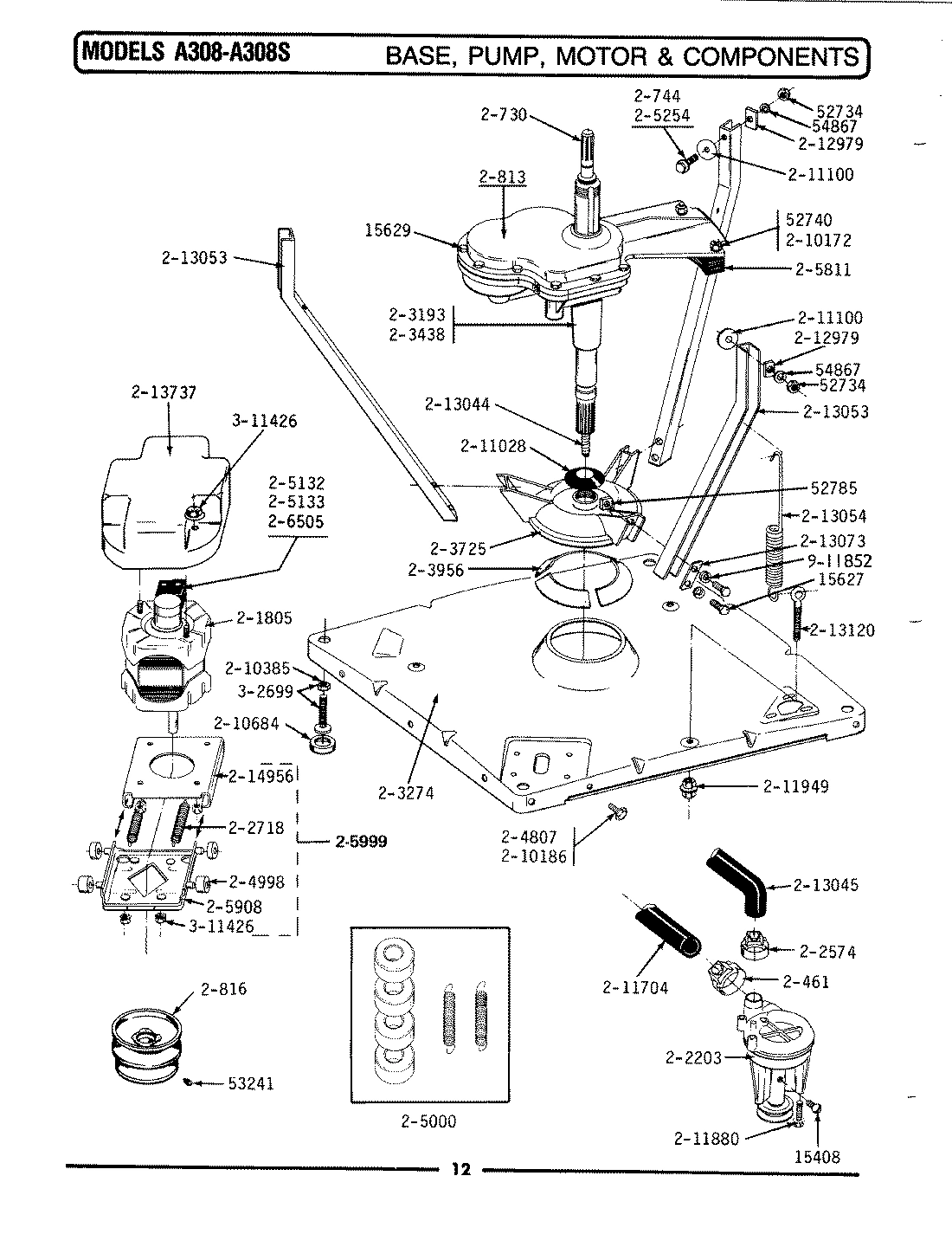 02 - BASE, PUMP, MOTOR & COMPONENTS