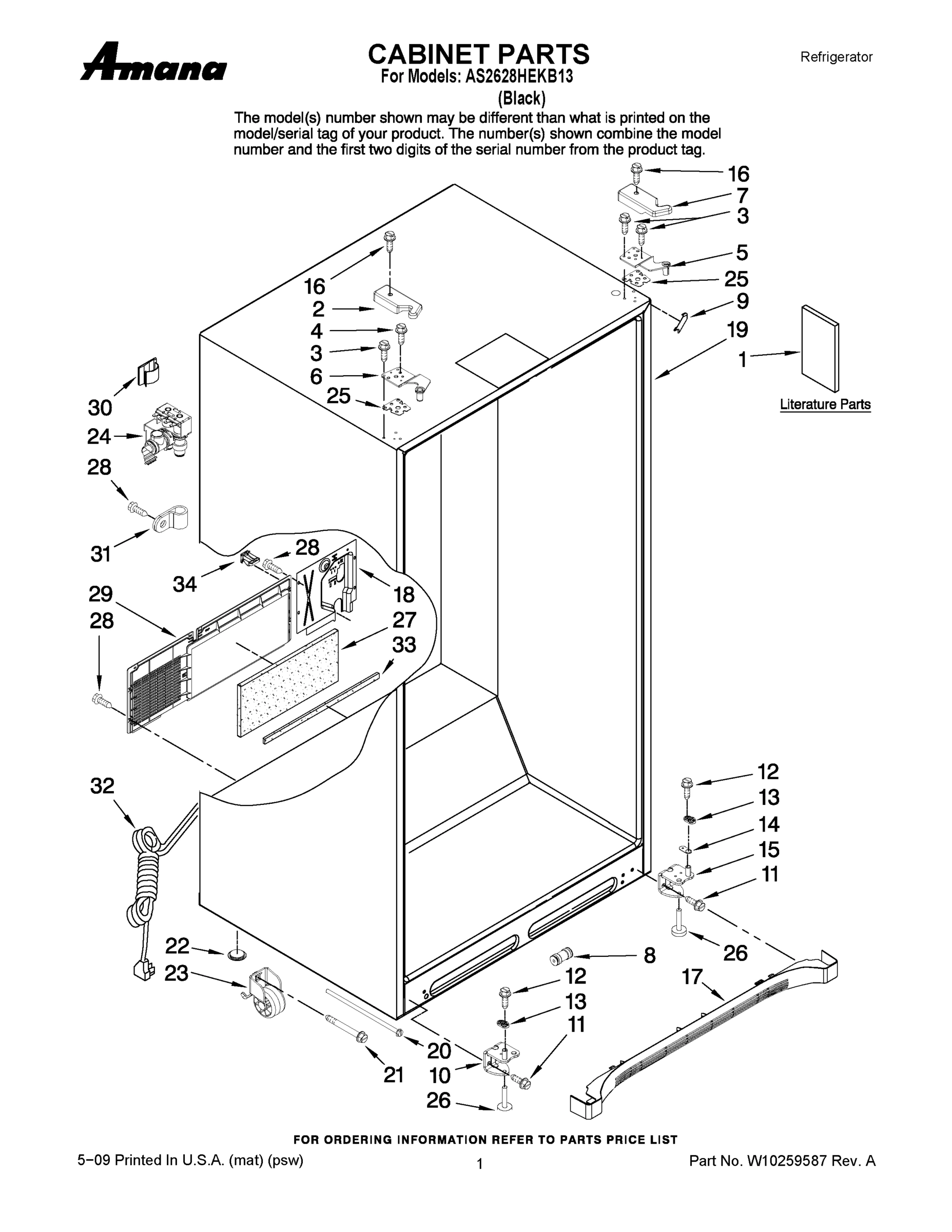 01 - CABINET PARTS