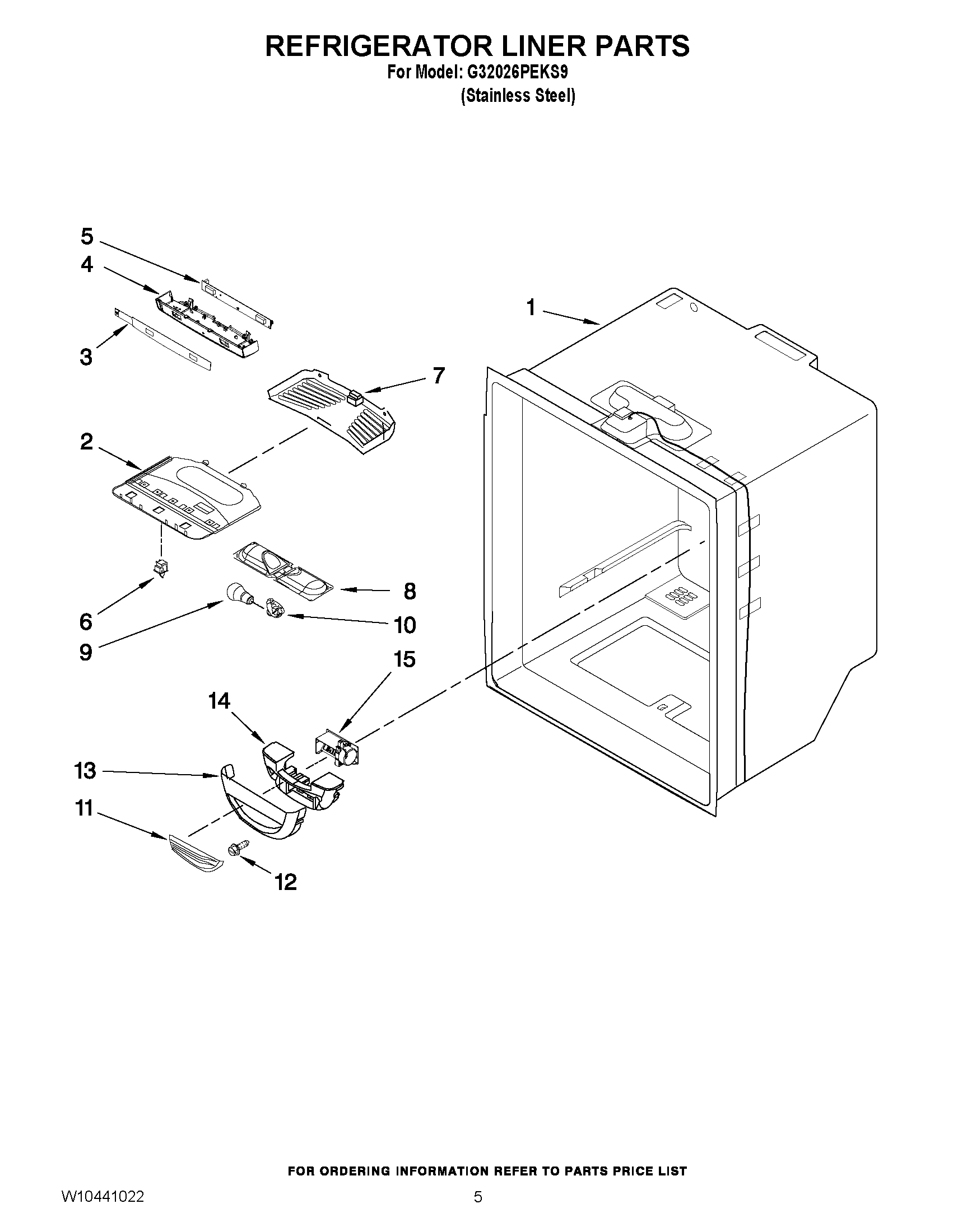 03 - REFRIGERATOR LINER PARTS