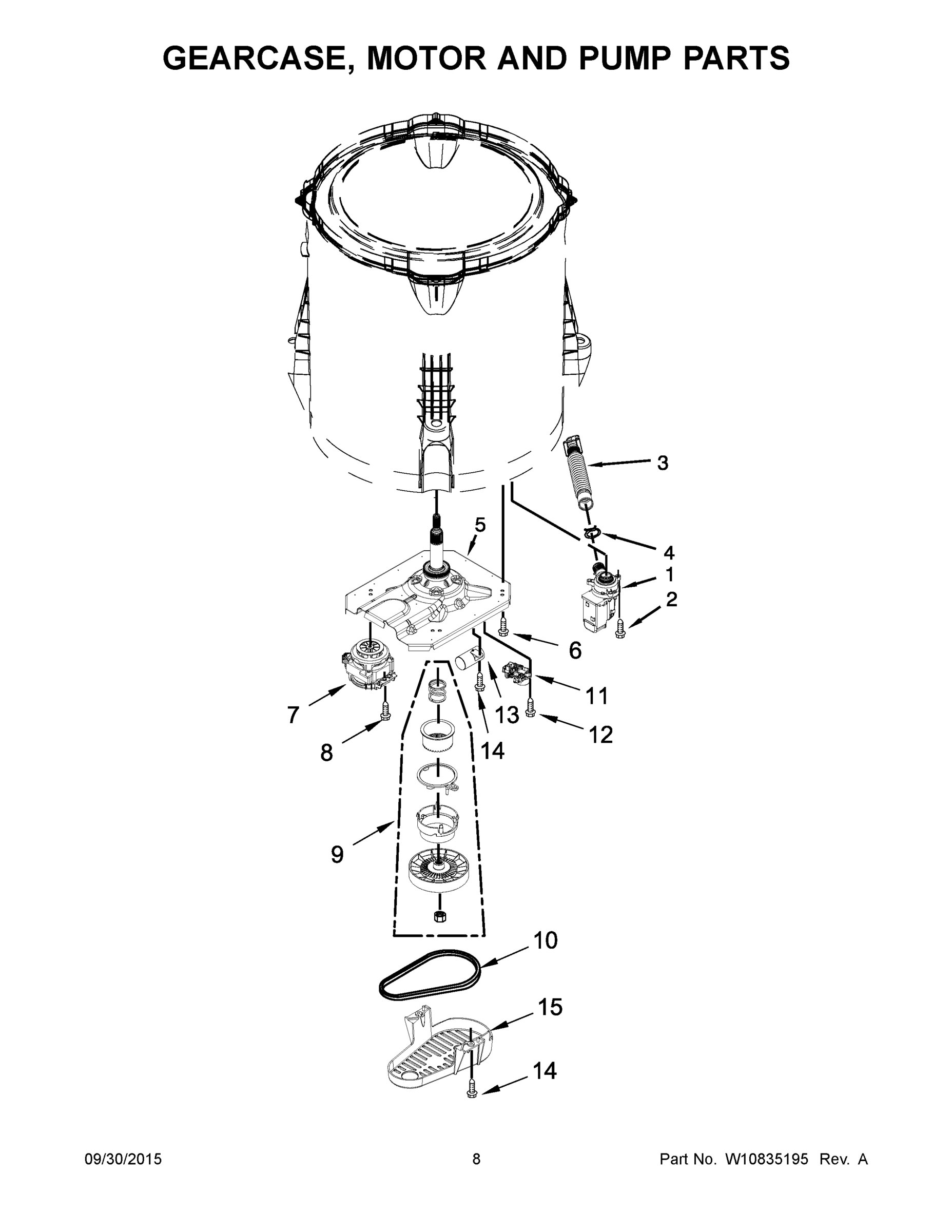 05 - GEARCASE, MOTOR AND PUMP PARTS