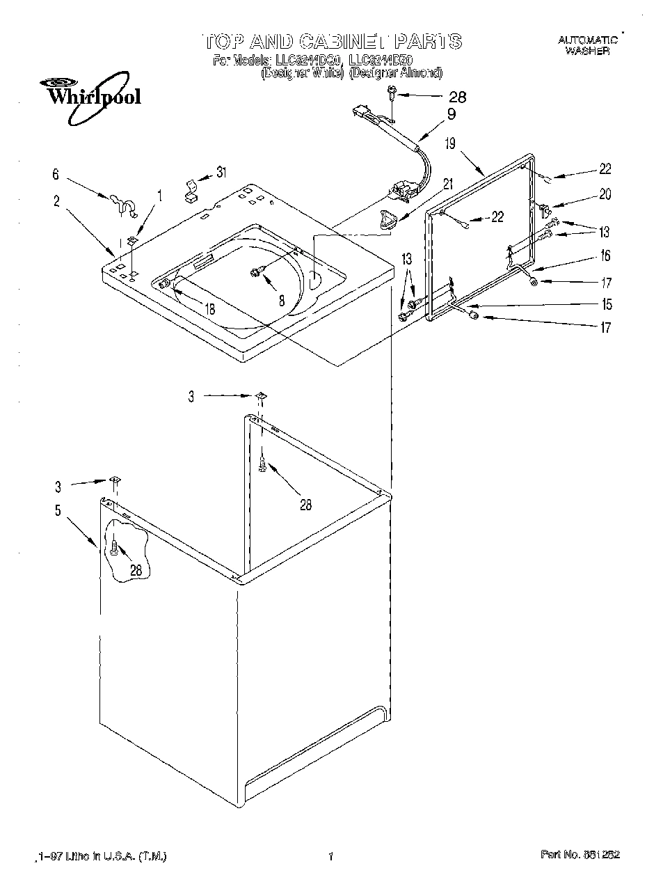 01 - TOP AND CABINET, LIT/OPTIONAL