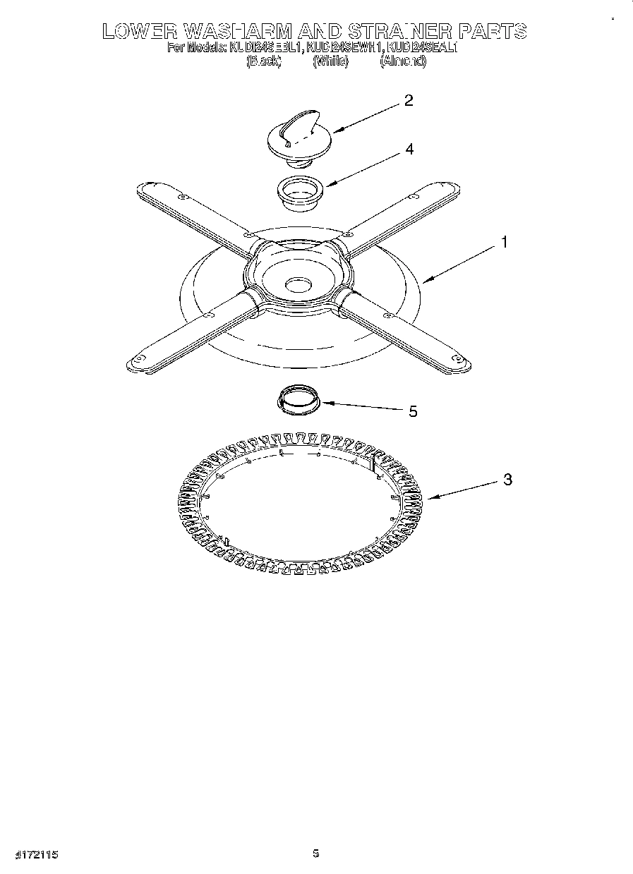 04 - LOWER WASHARM AND STRAINER
