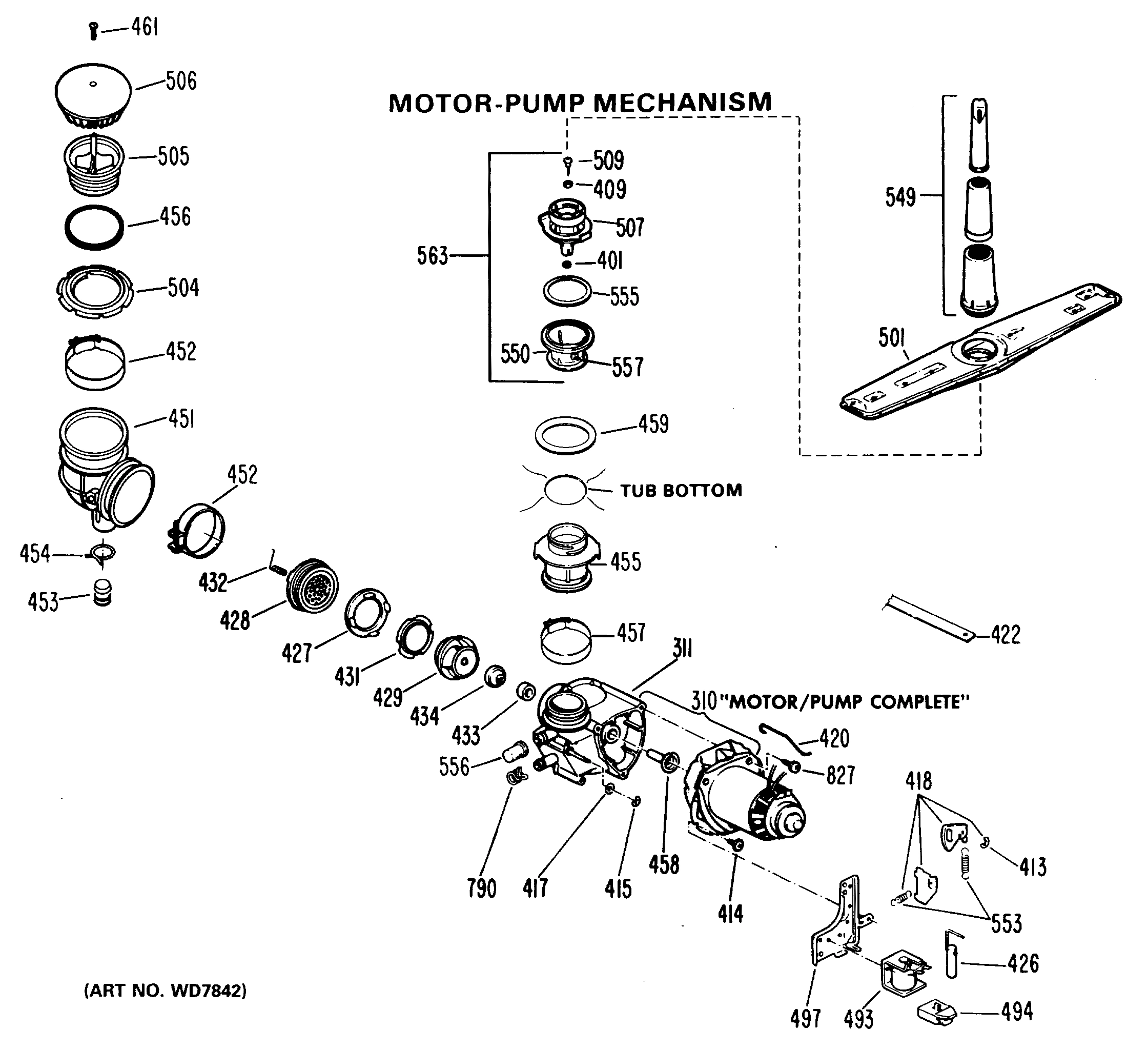 MOTRO-PUMP MECHANISM