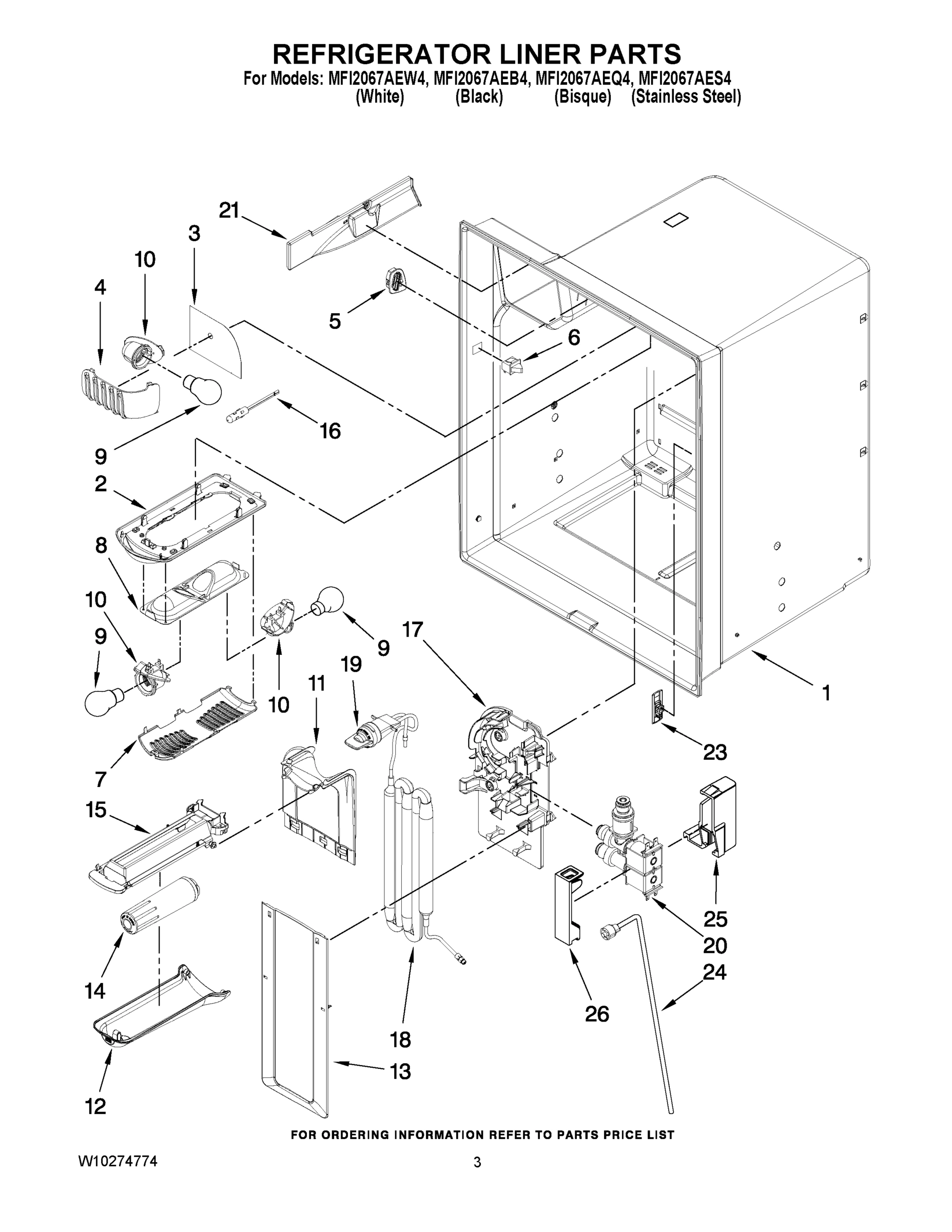 02 - REFRIGERATOR LINER PARTS