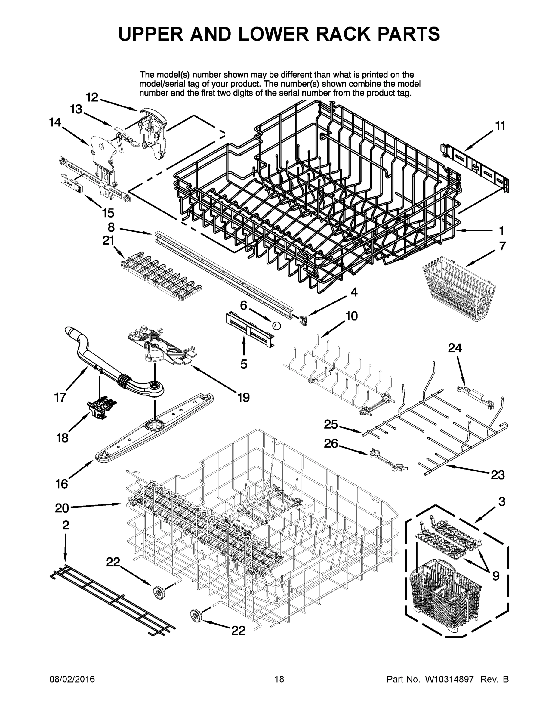 10 - UPPER AND LOWER RACK PARTS