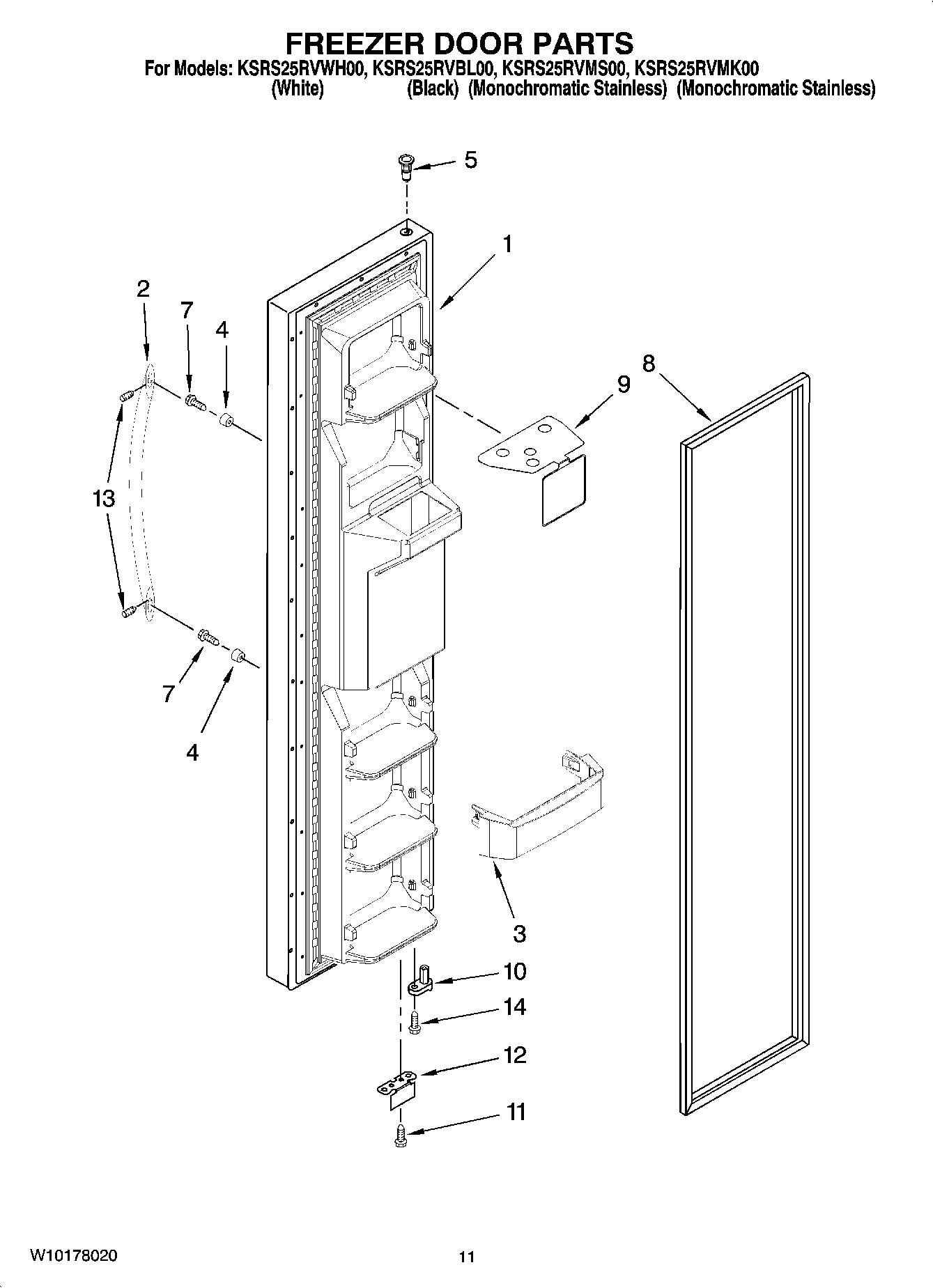 07 - FREEZER DOOR PARTS
