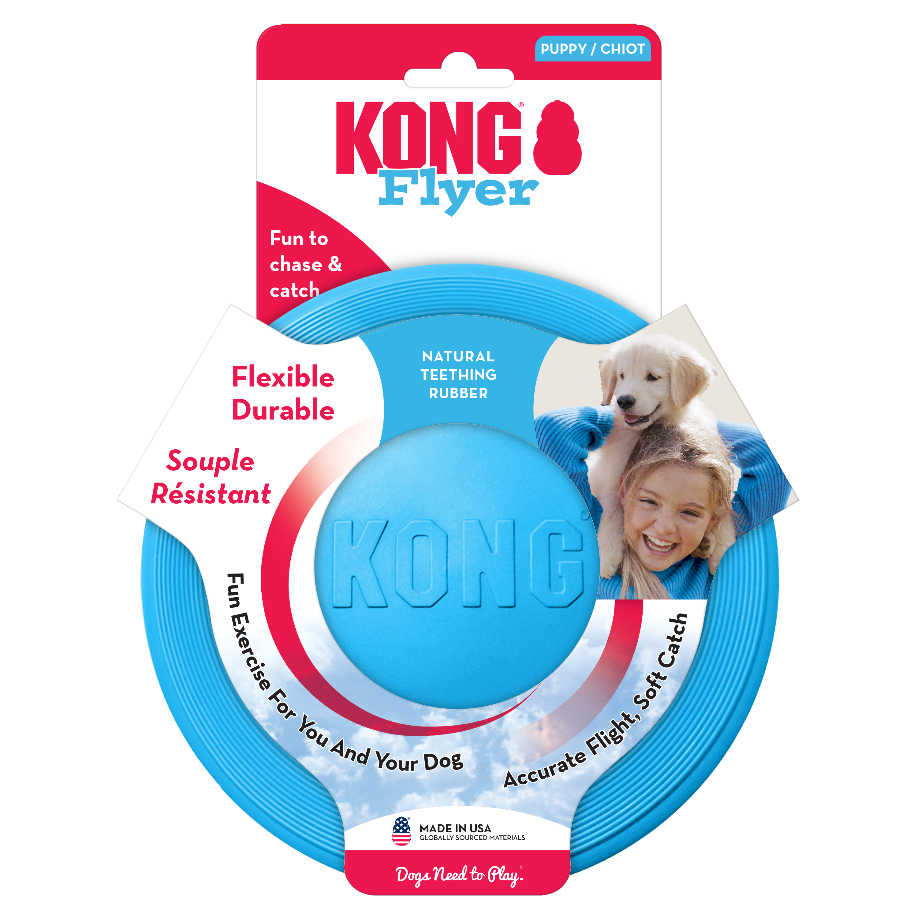 KONG Puppy Flyer onpack Produktbild