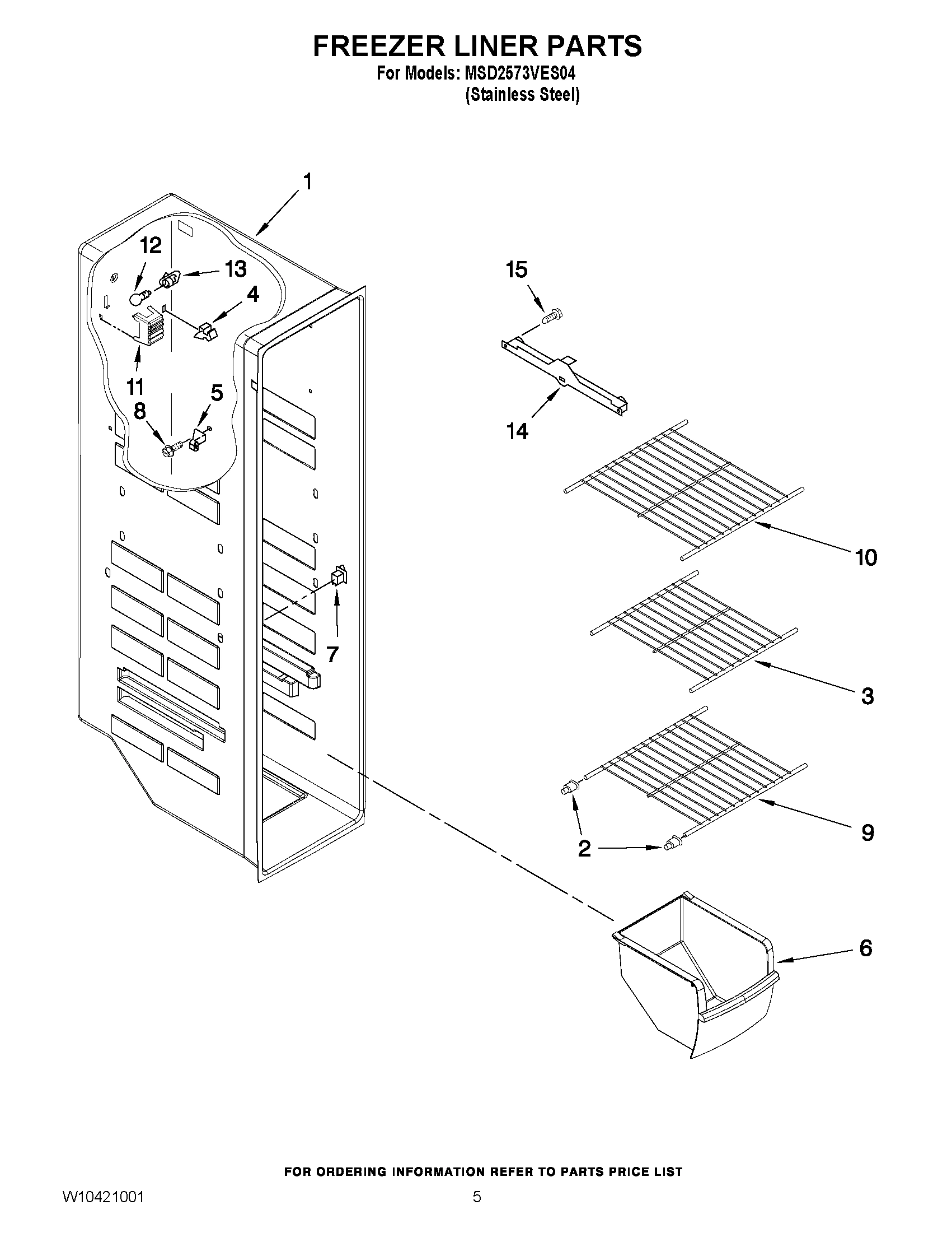 04 - FREEZER LINER PARTS