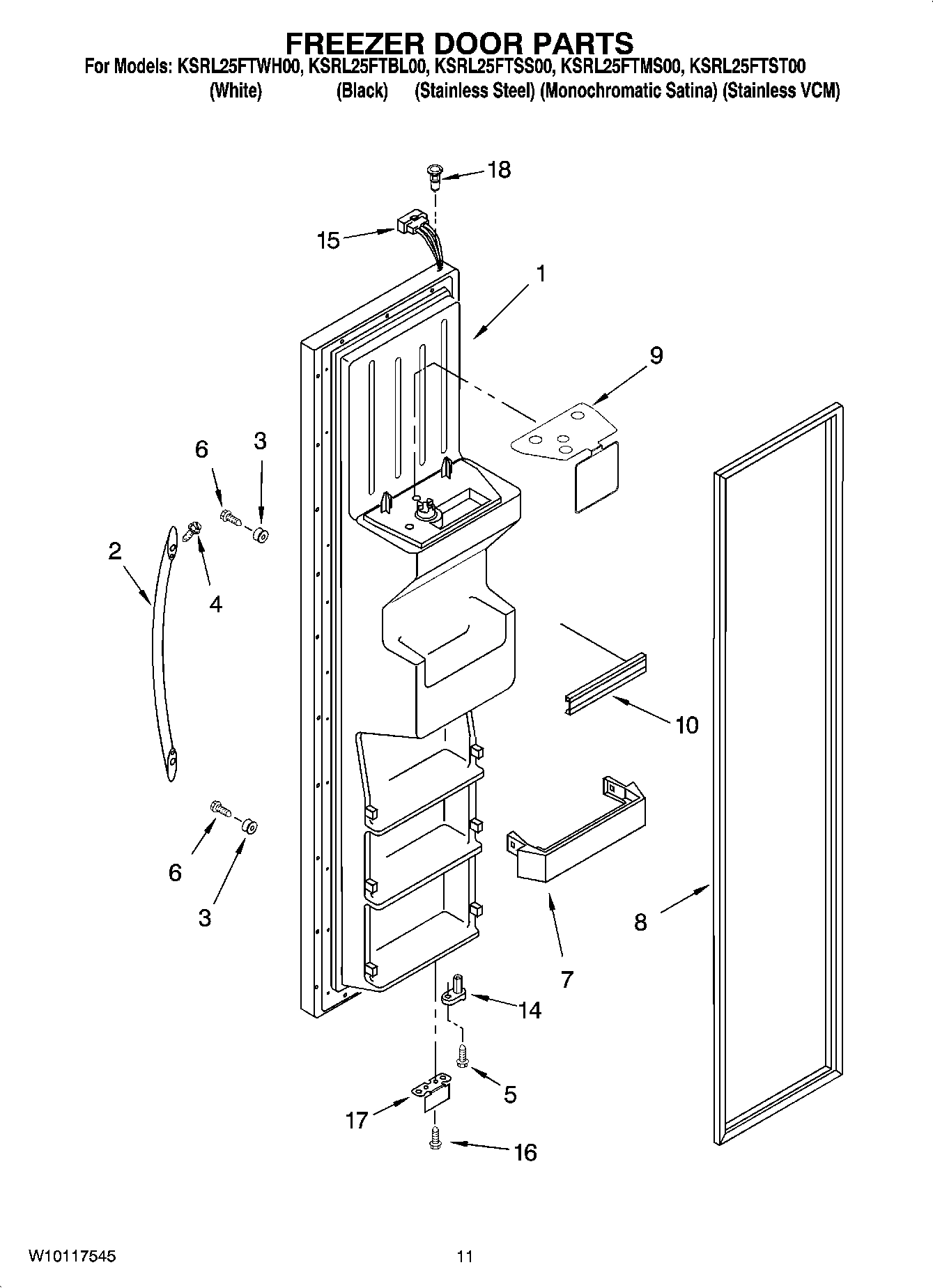 07 - FREEZER DOOR PARTS