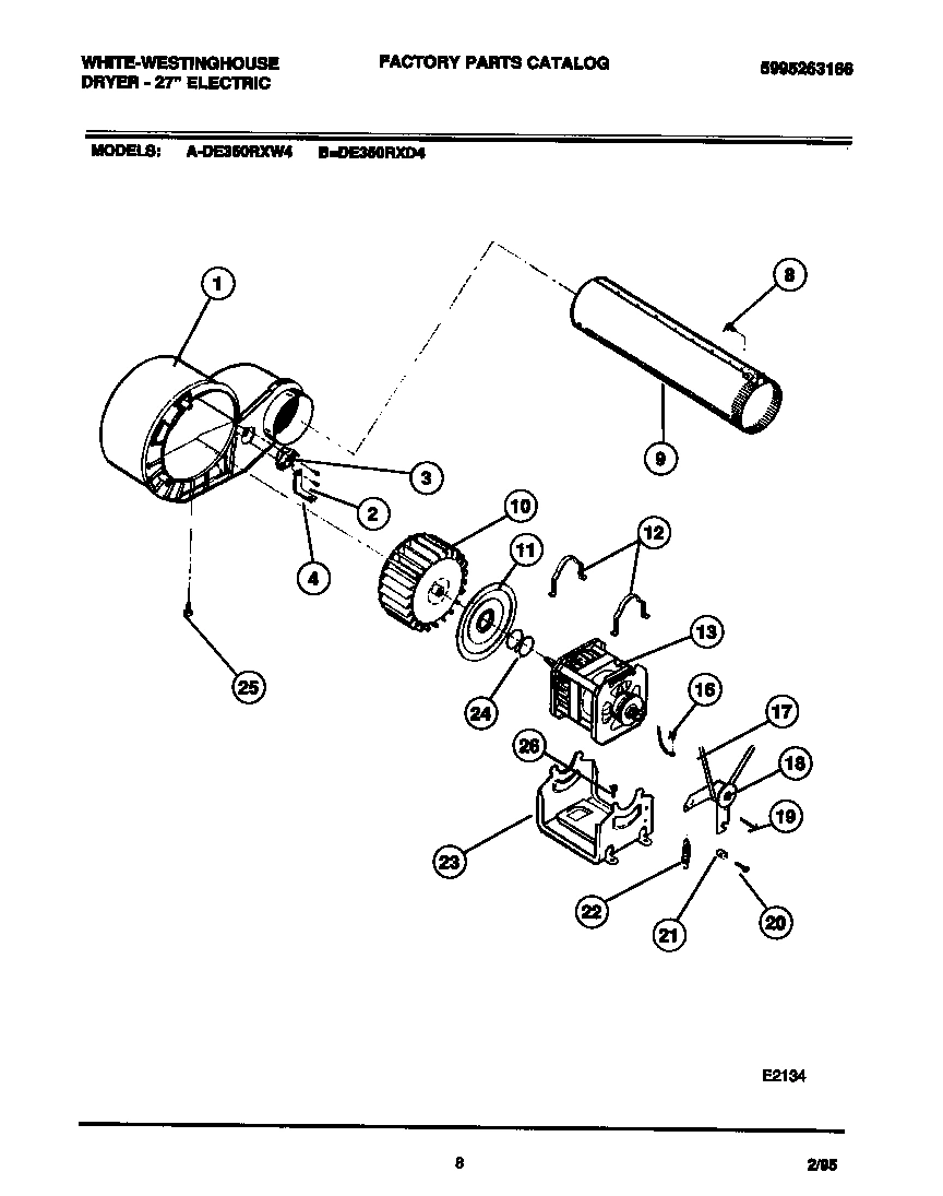 05 - MOTOR, FAN HOUSING, EXHAUST DUCT