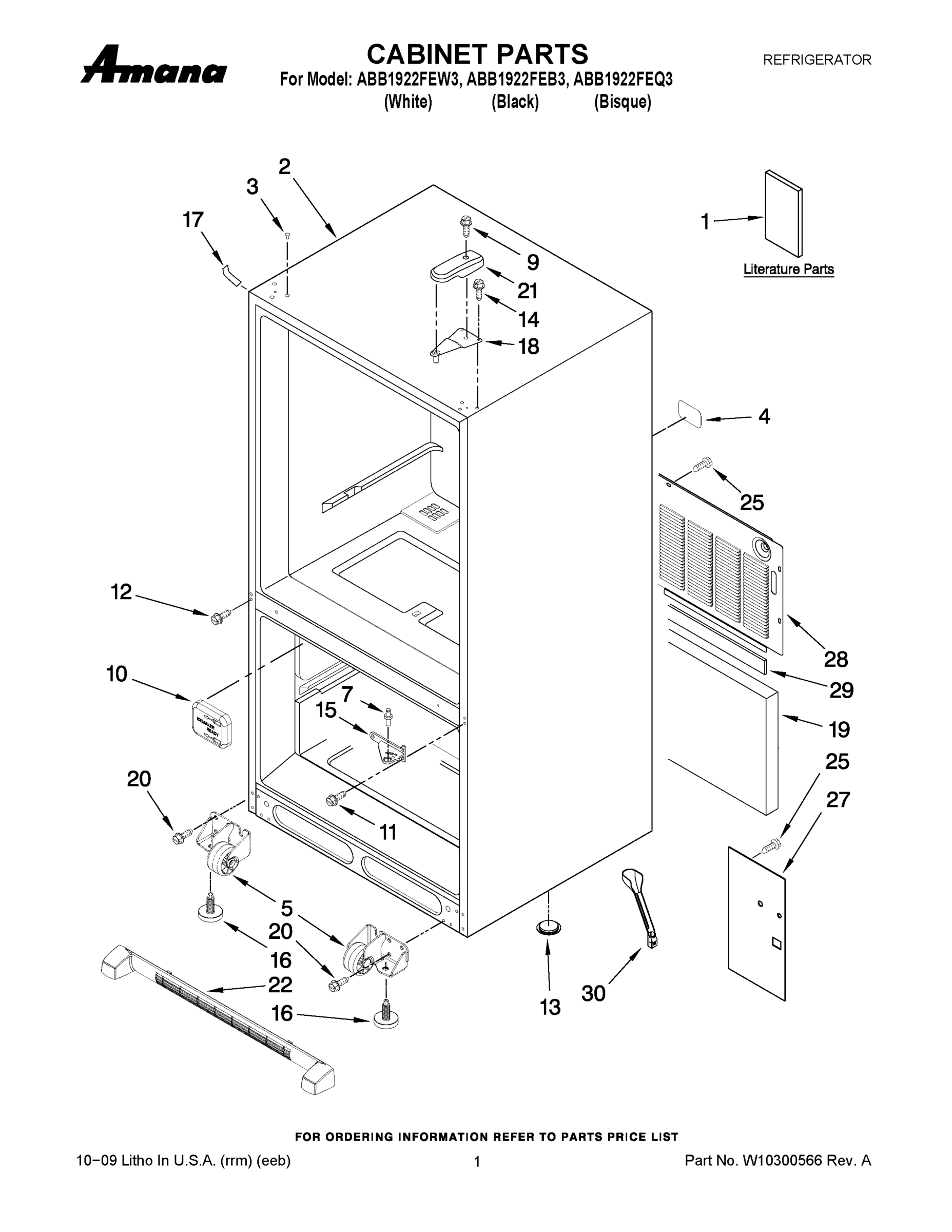 01 - CABINET PARTS