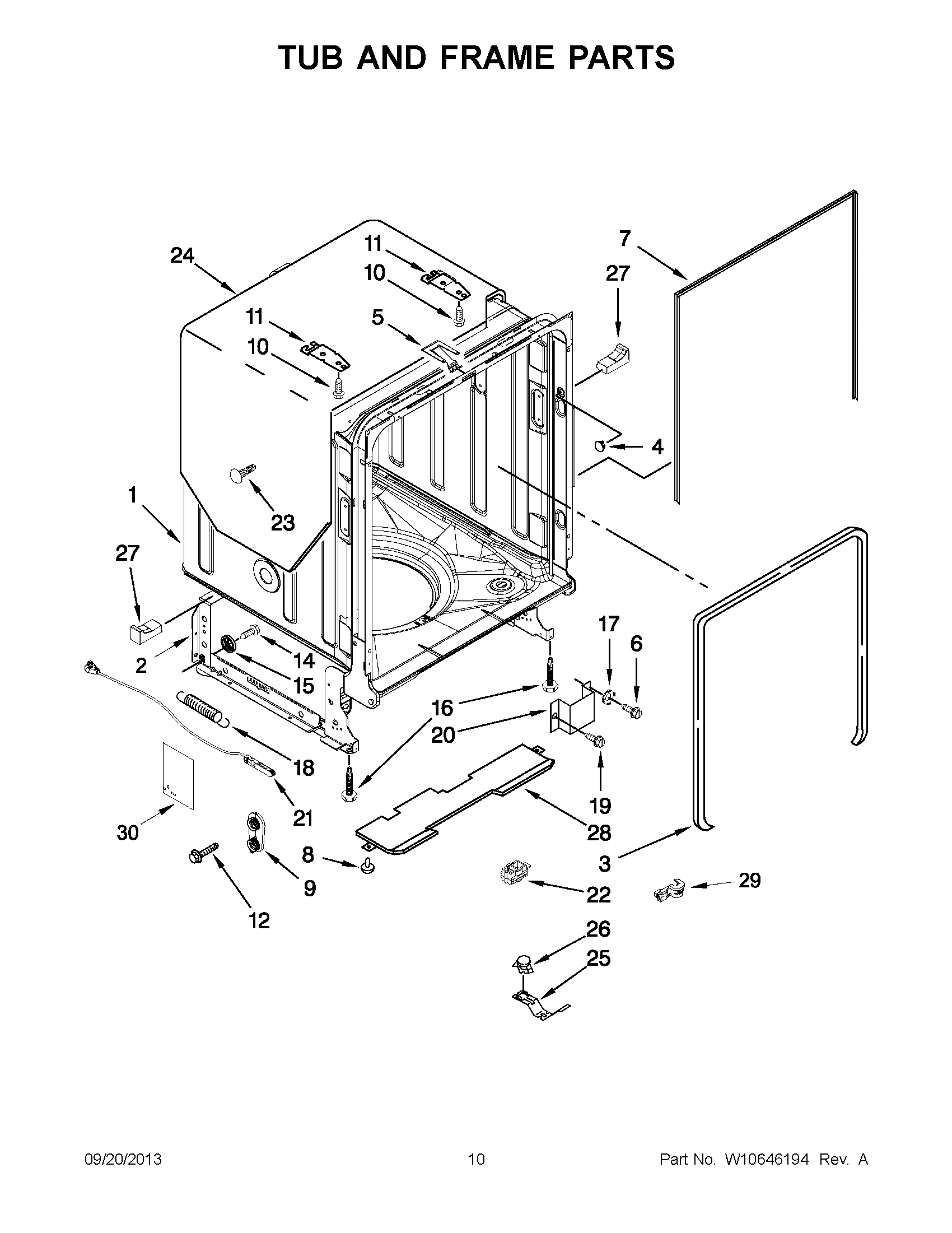 06 - TUB AND FRAME PARTS