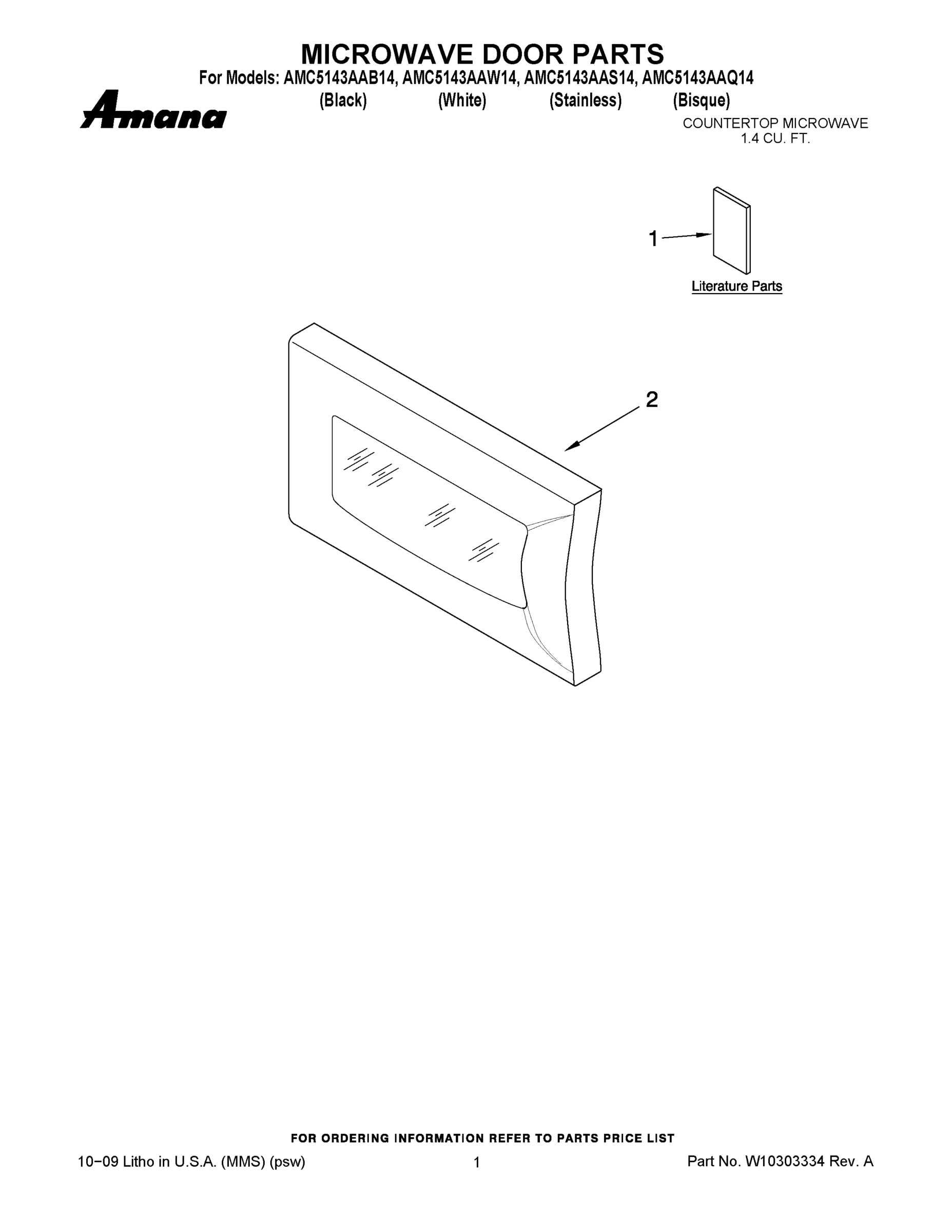 01 - MICROWAVE DOOR PARTS
