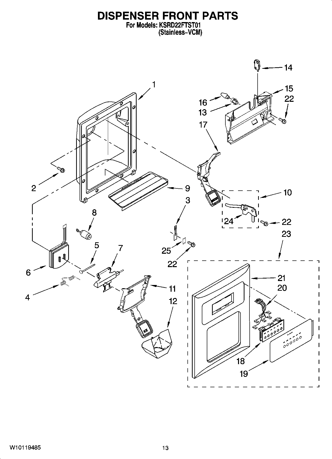 08 - DISPENSER FRONT PARTS