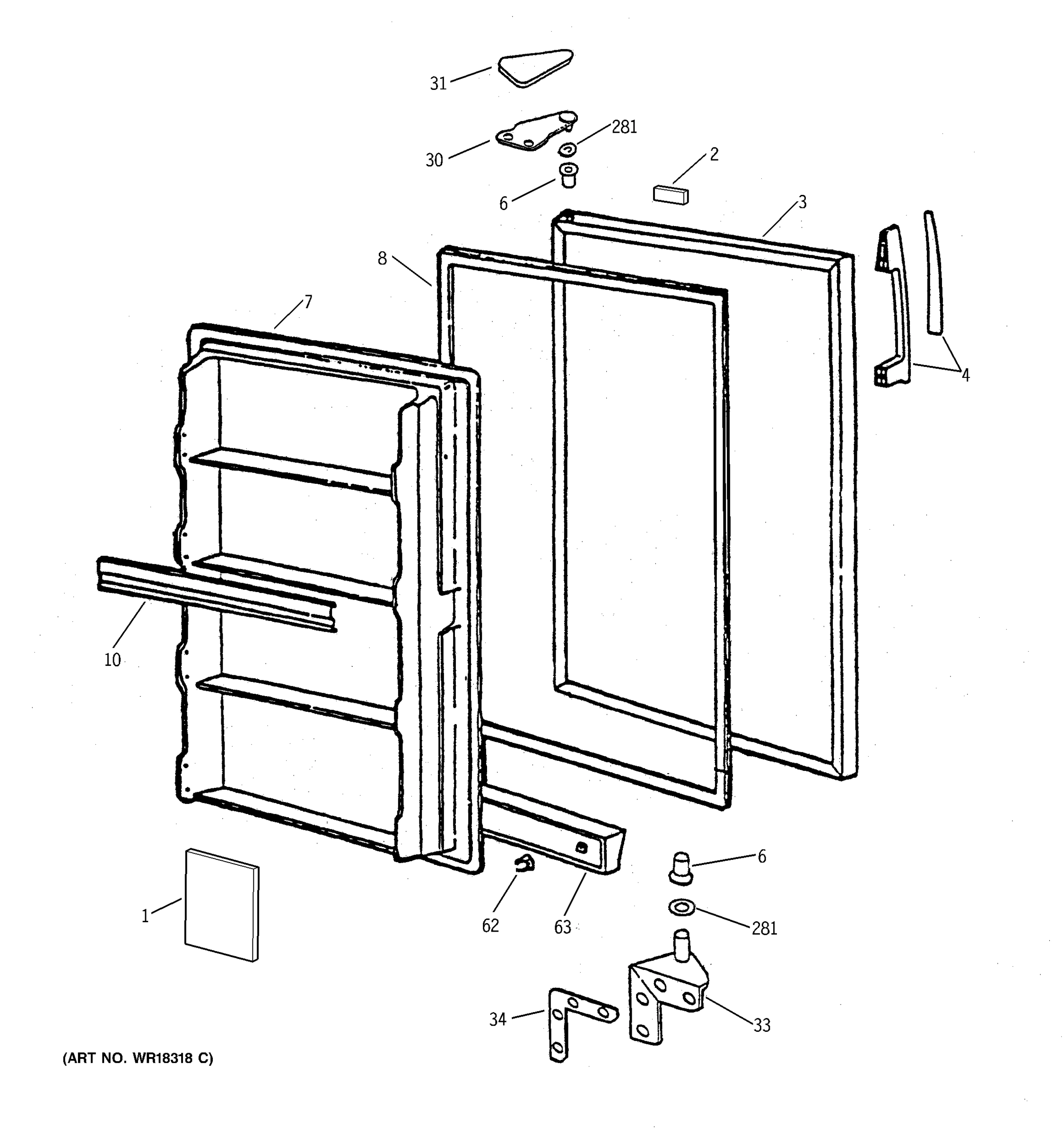 FREEZER DOOR