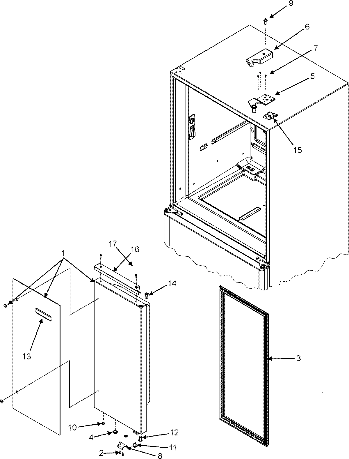 14 - RIGHT REFRIGERATOR DOOR