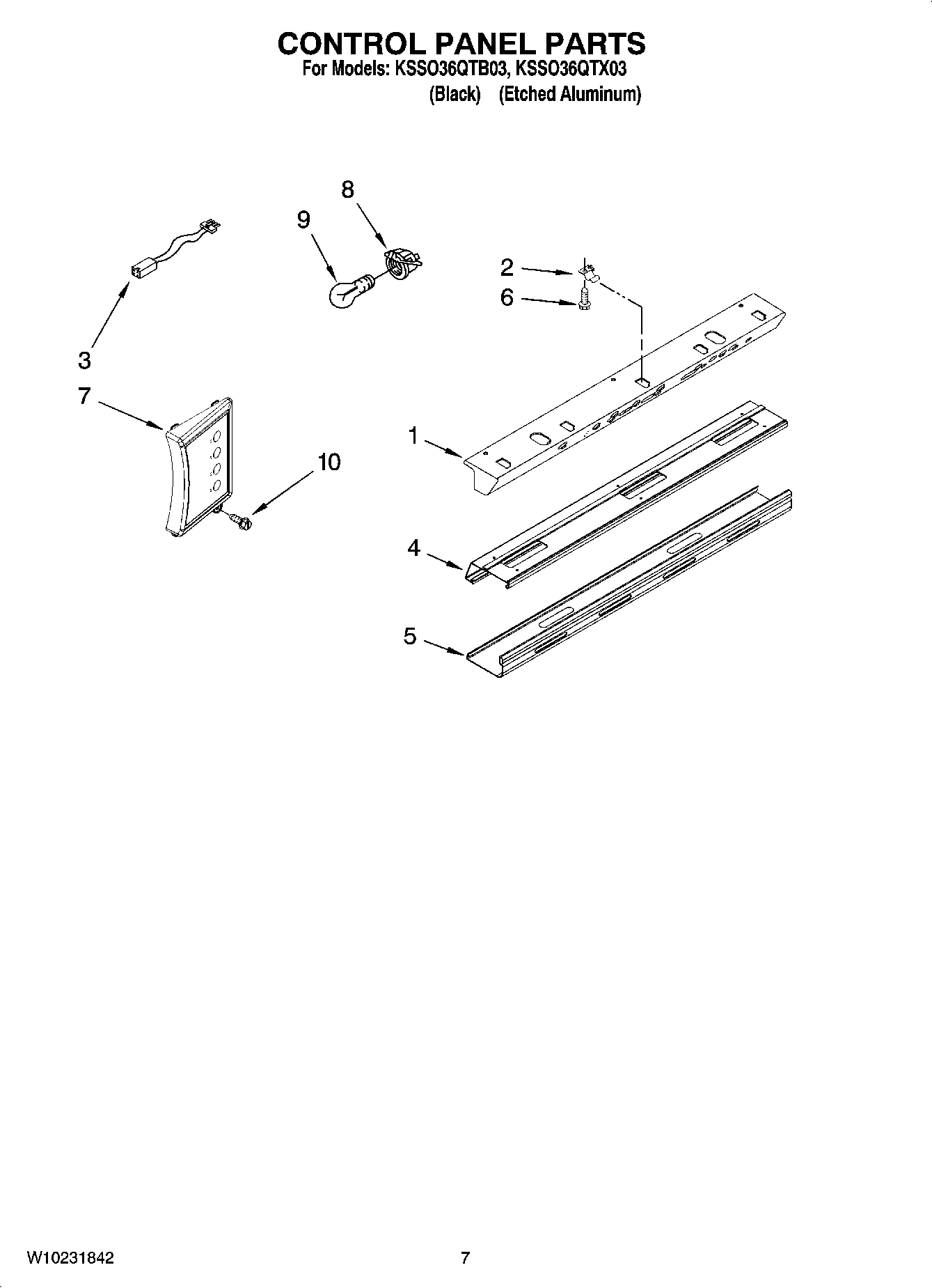 05 - CONTROL PANEL PARTS