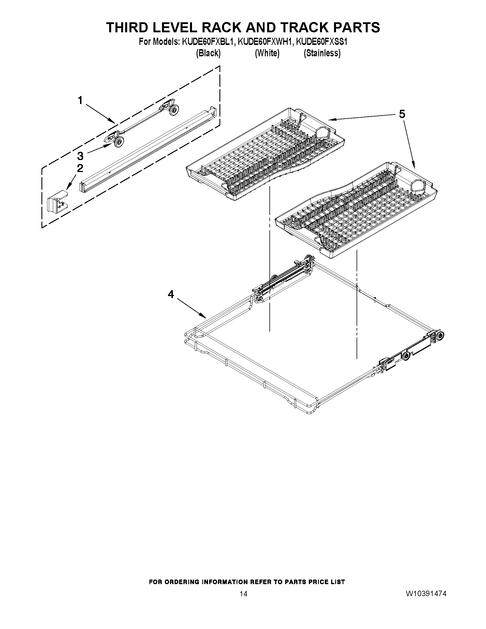 11 - THIRD LEVEL RACK AND TRACK PARTS