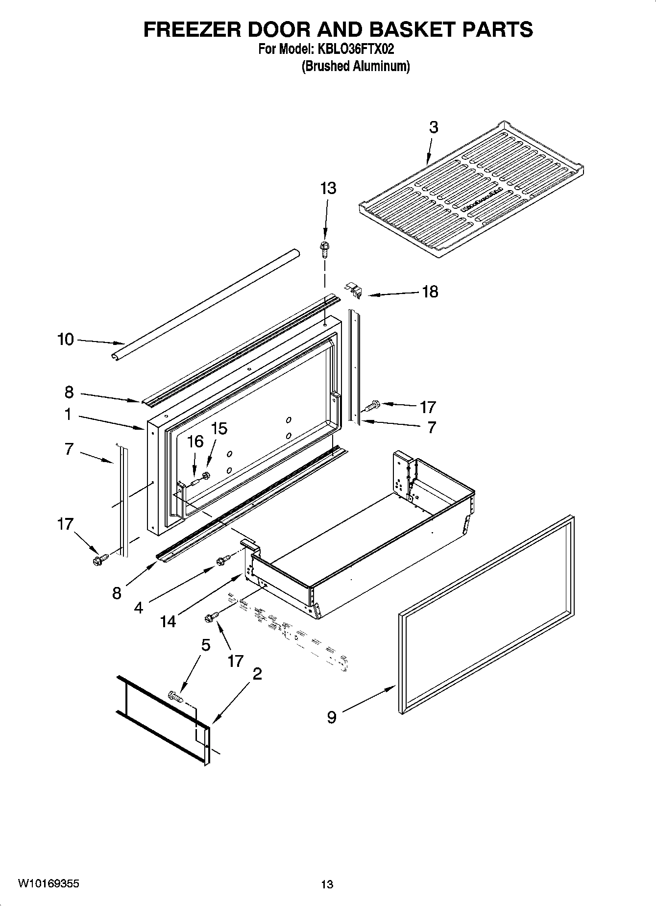 08 - FREEZER DOOR AND BASKET PARTS
