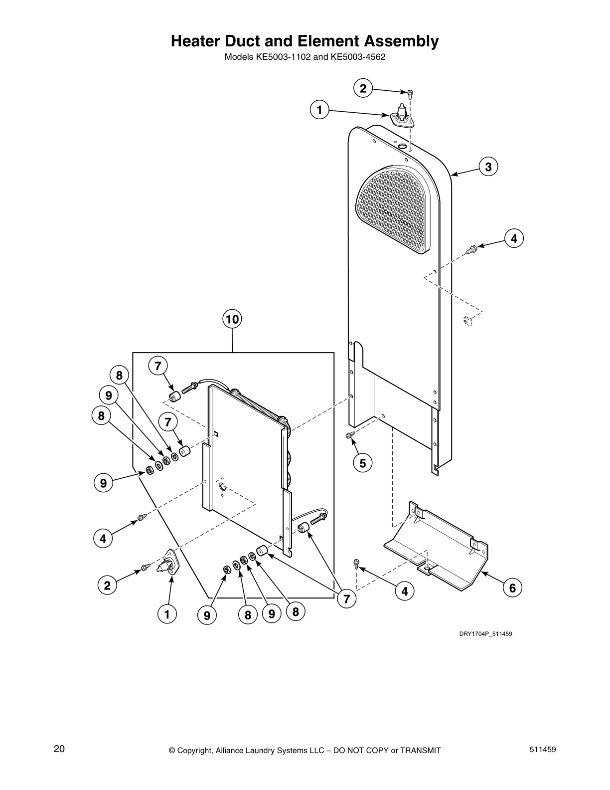 Heater Duct and Element Assembly