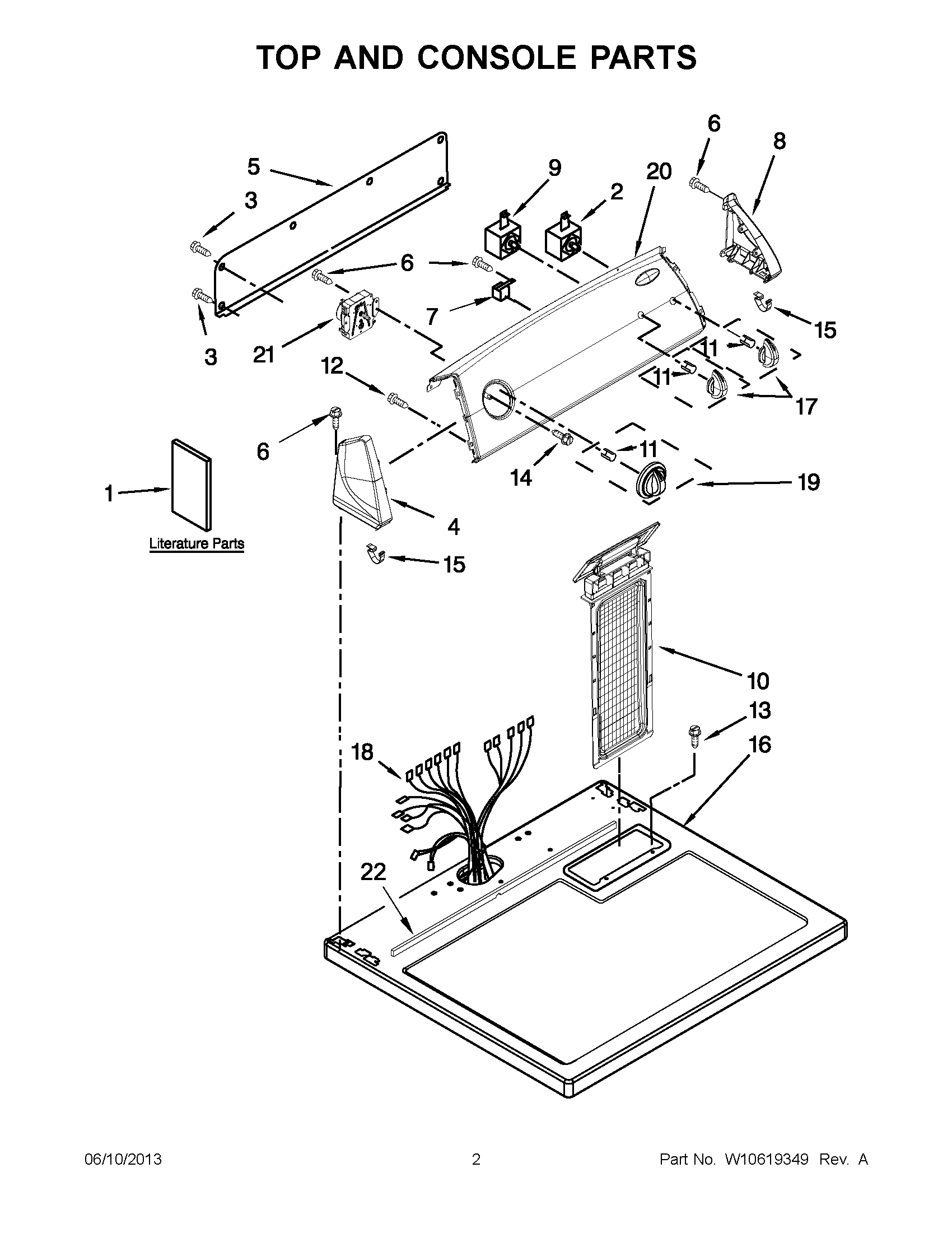 01 - TOP AND CONSOLE PARTS