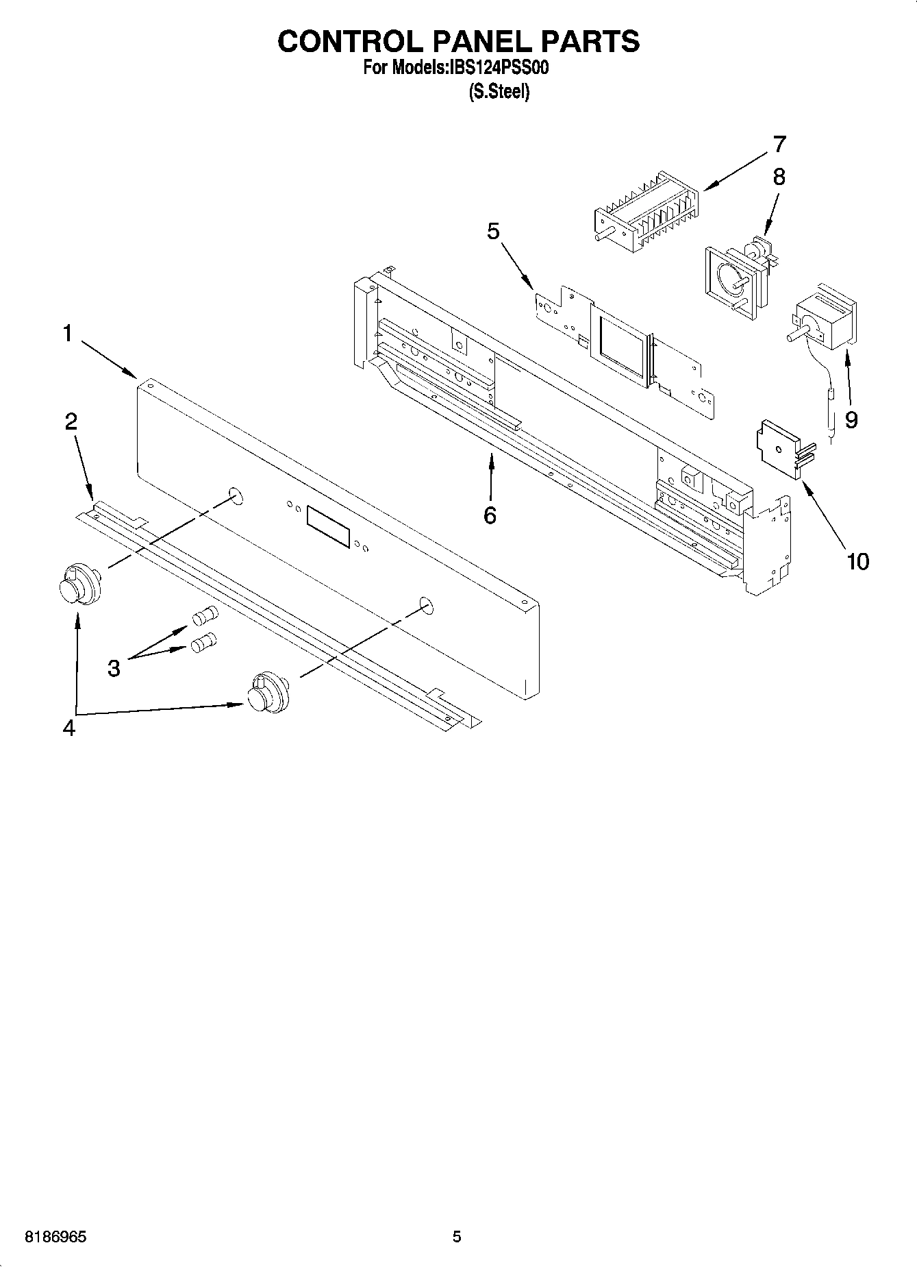 04 - CONTROL PANEL PARTS