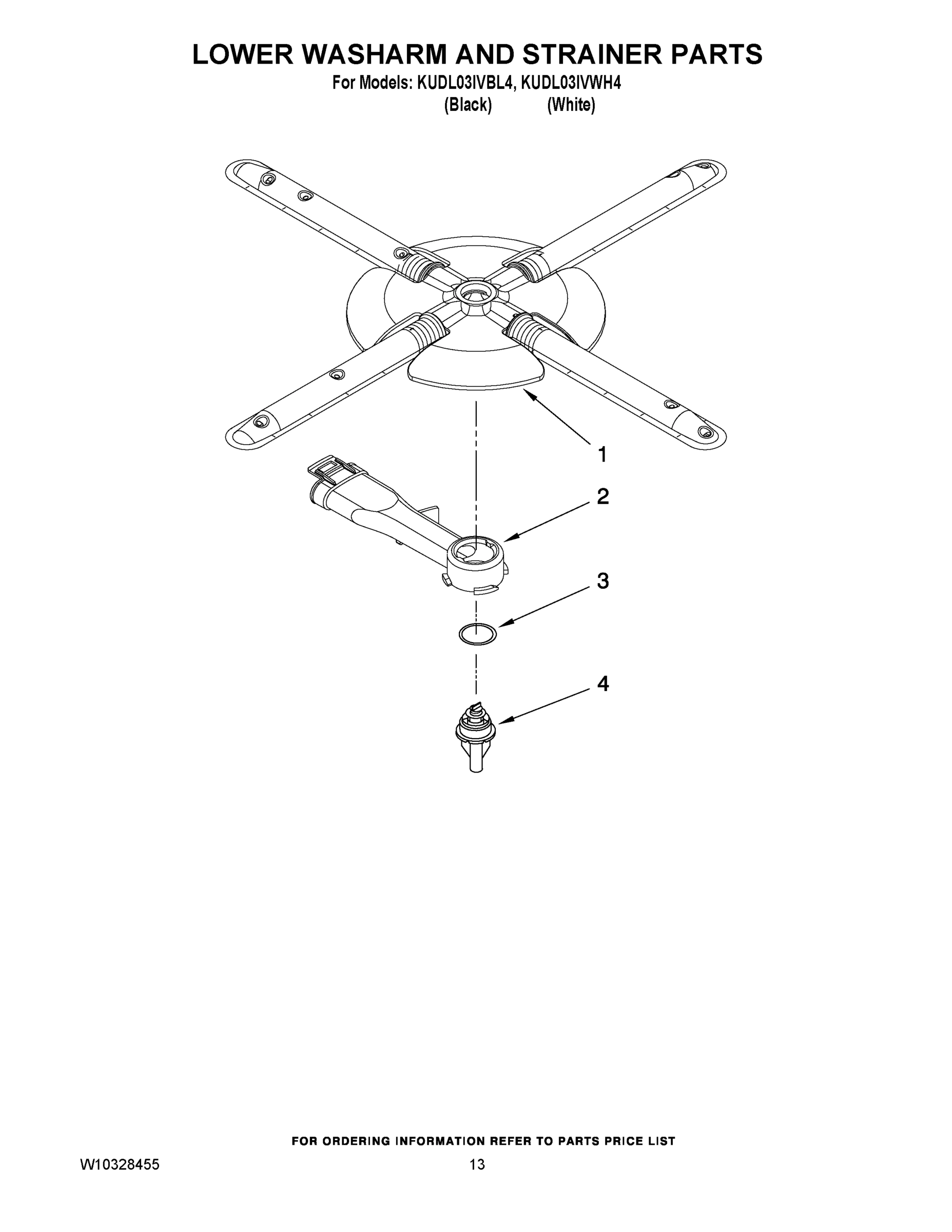 11 - LOWER WASHARM AND STRAINER PARTS