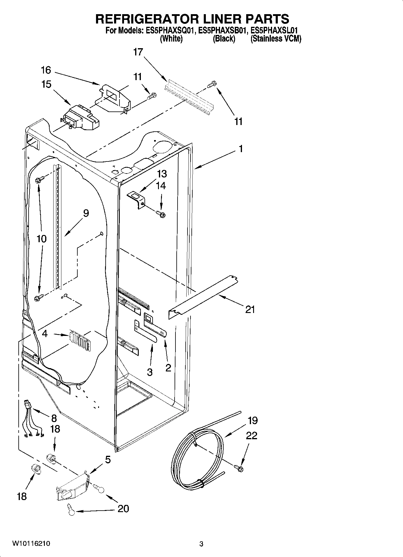 02 - REFRIGERATOR LINER PARTS
