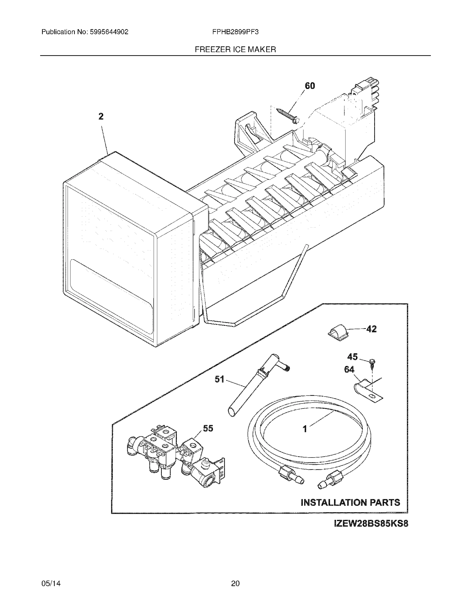19 - FREEZER ICE MAKER