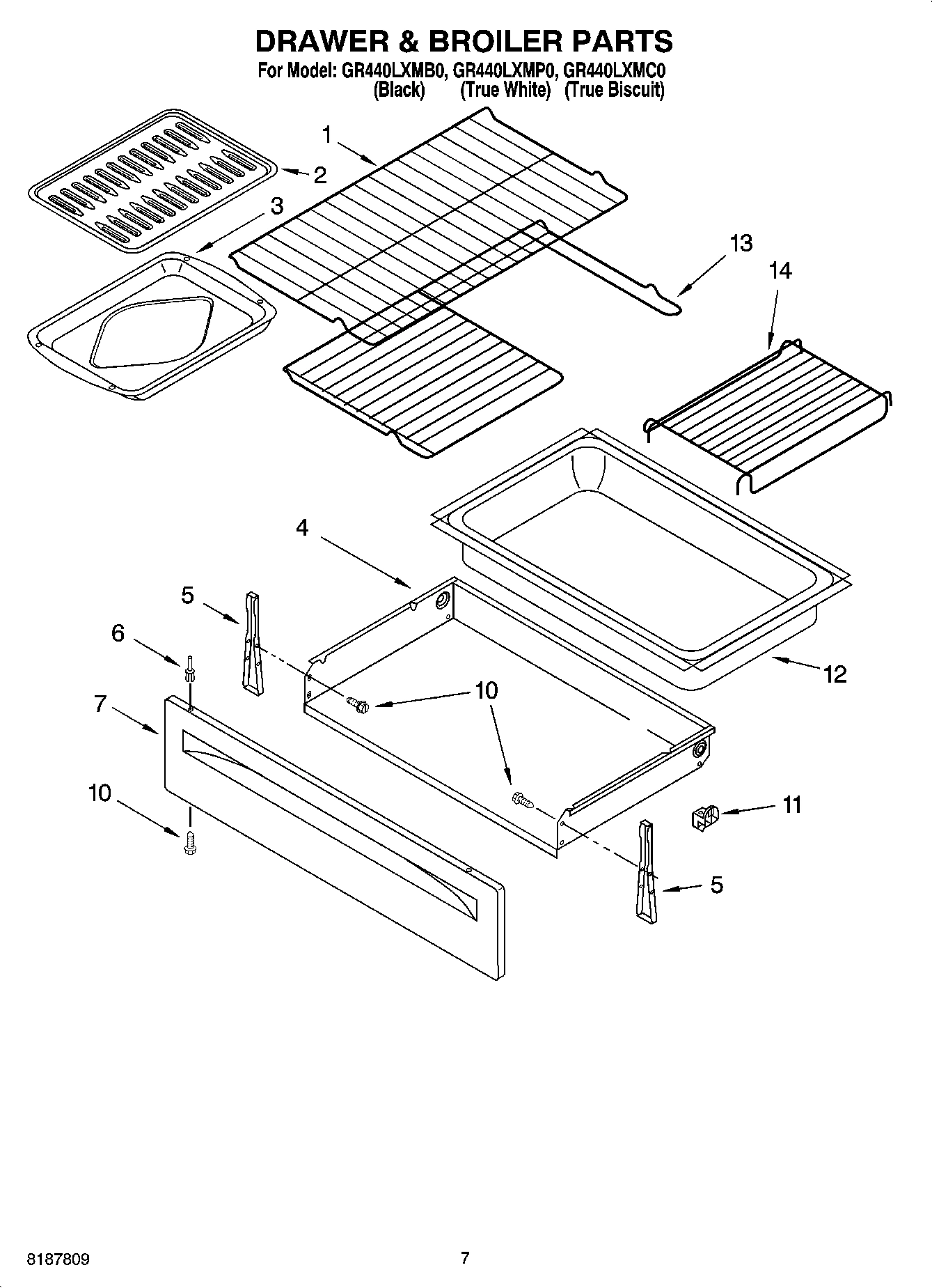 05 - DRAWER & BROILER PARTS, OPTIONAL PARTS