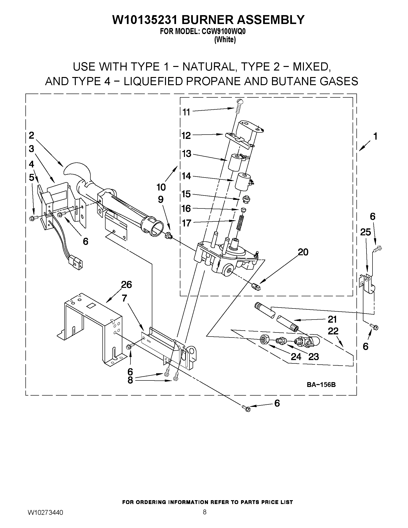 04 - W10135231 BURNER ASSEMBLY