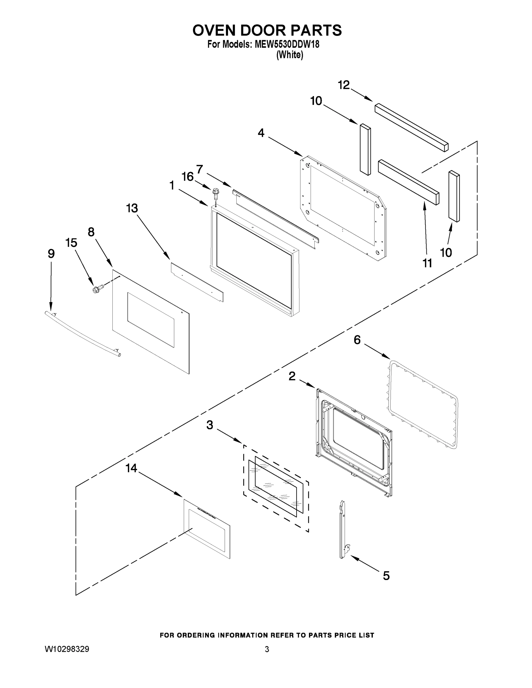 02 - OVEN DOOR PARTS