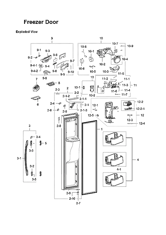 Freezer Door Parts