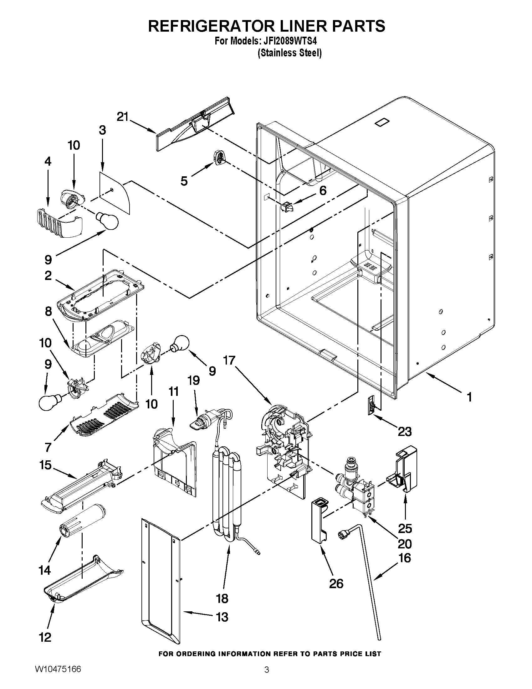 02 - REFRIGERATOR LINER PARTS