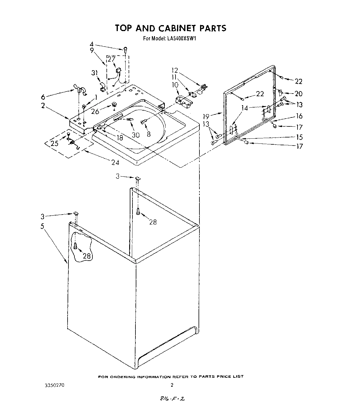 02 - TOP AND CABINET , LITERATURE AND OPTIONAL