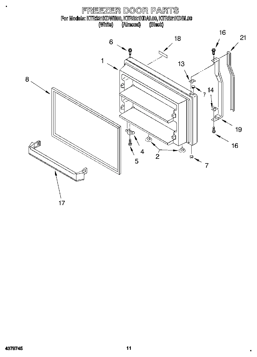 06 - FREEZER DOOR, LIT/OPTIONAL