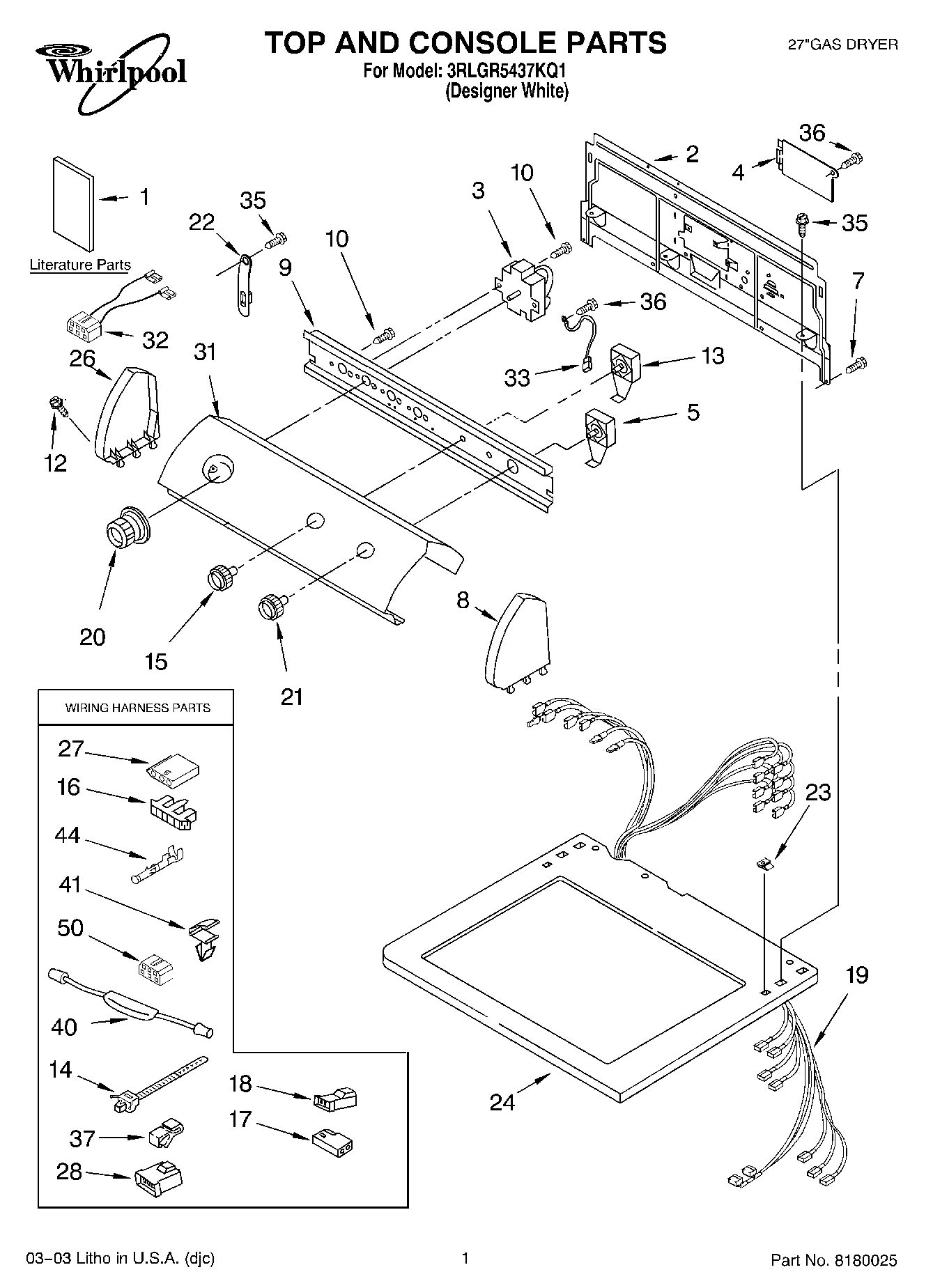 01 - TOP AND CONSOLE PARTS