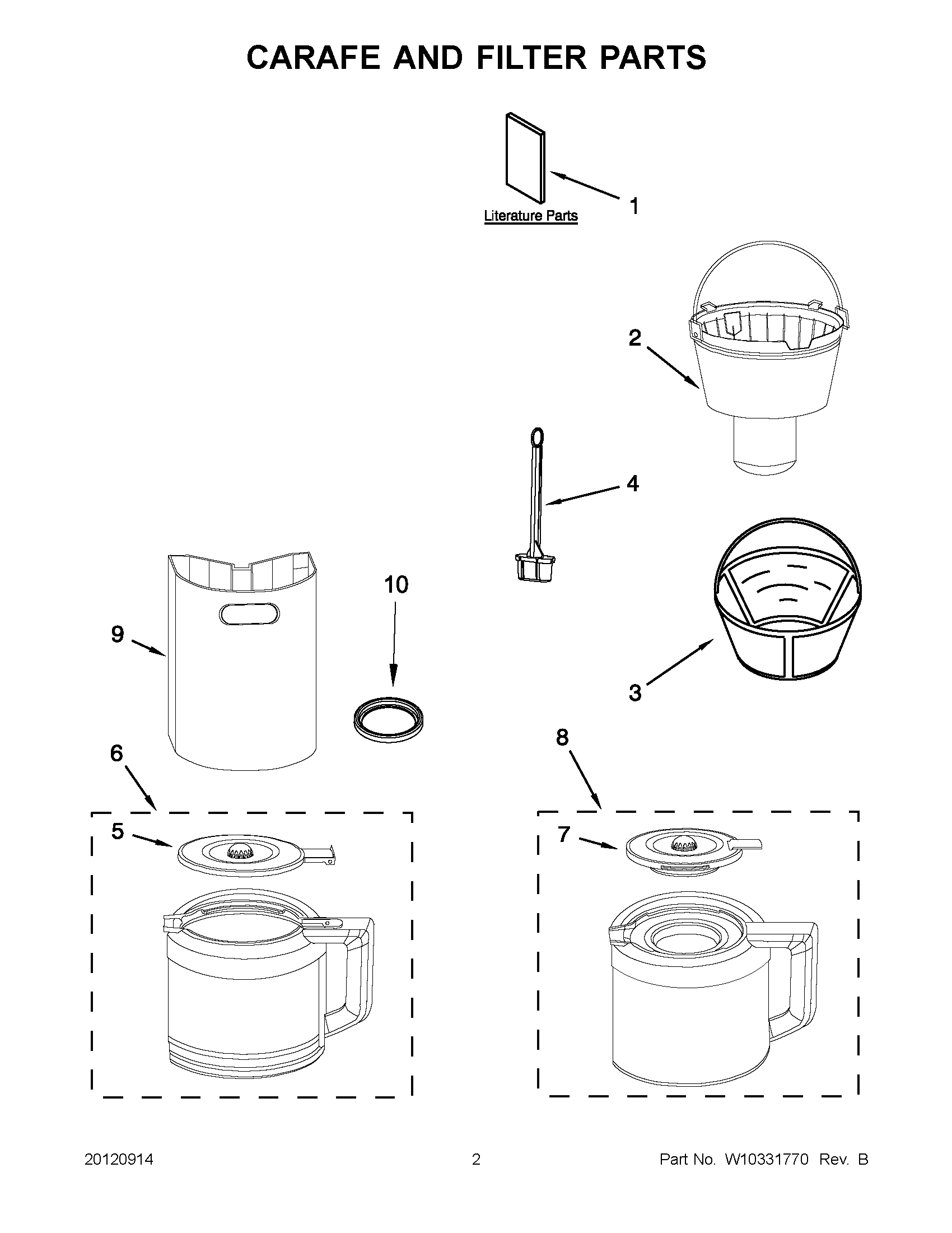01 - CARAFE AND FILTER PARTS