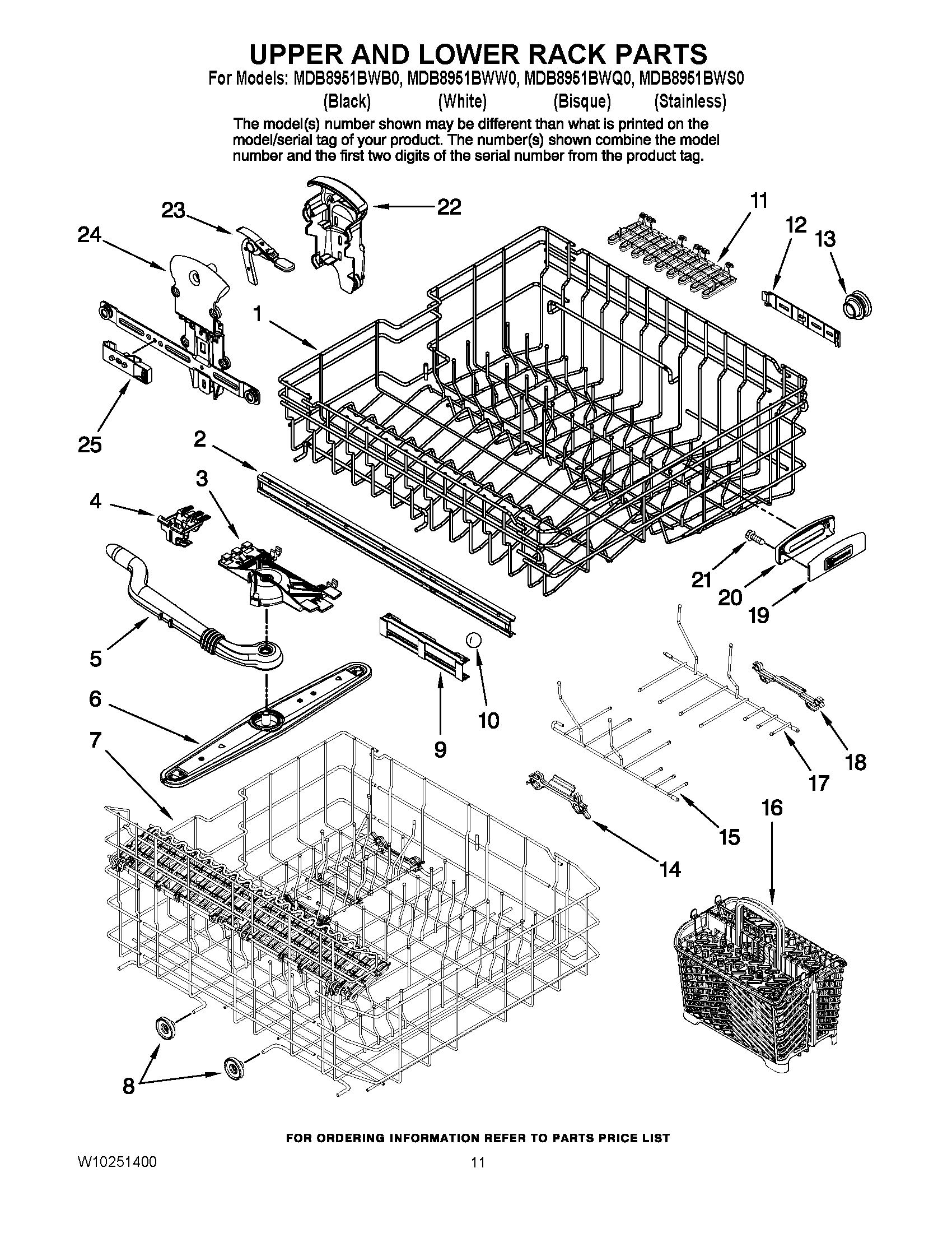 09 - UPPER AND LOWER RACK PARTS