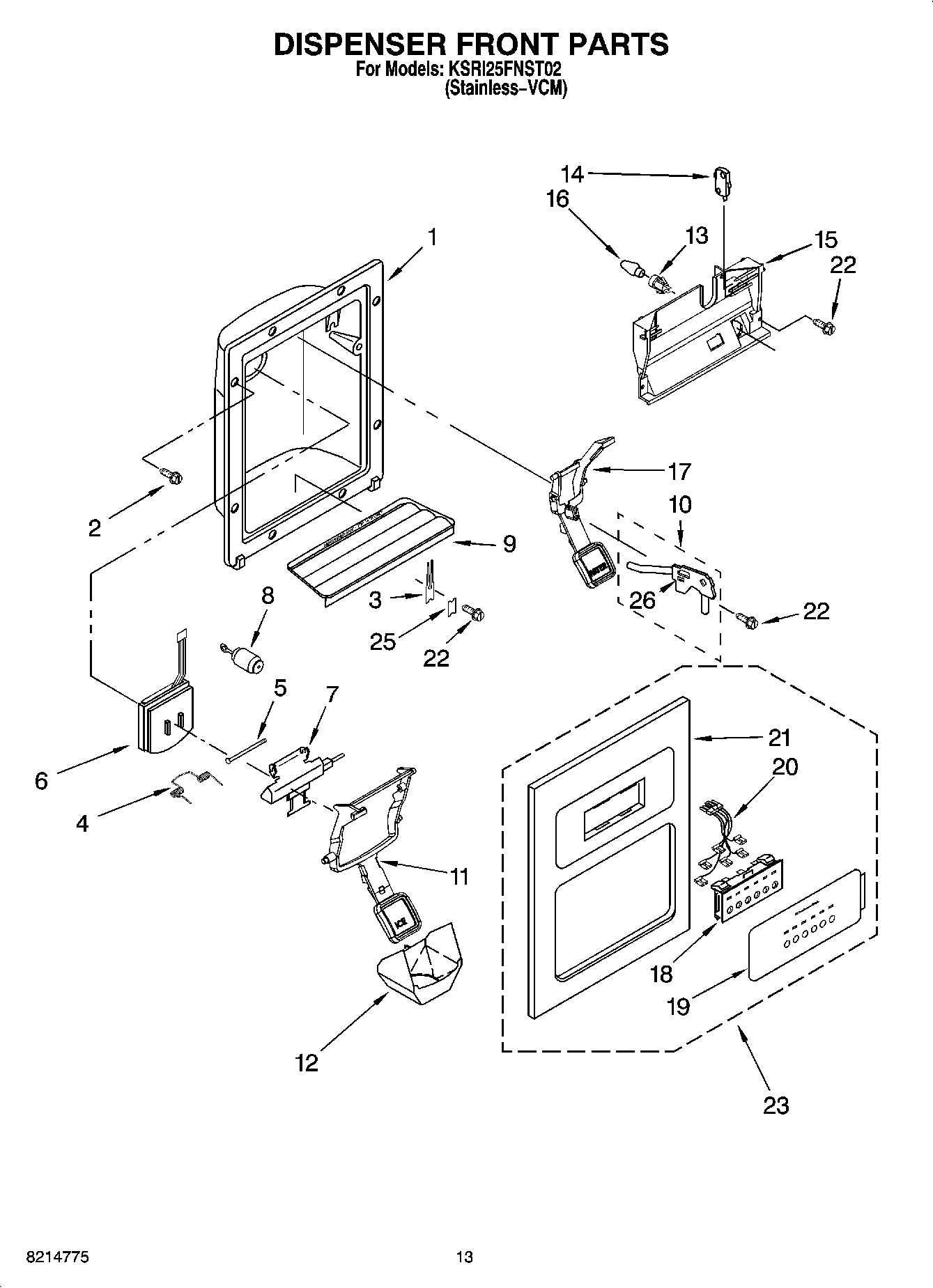08 - DISPENSER FRONT PARTS