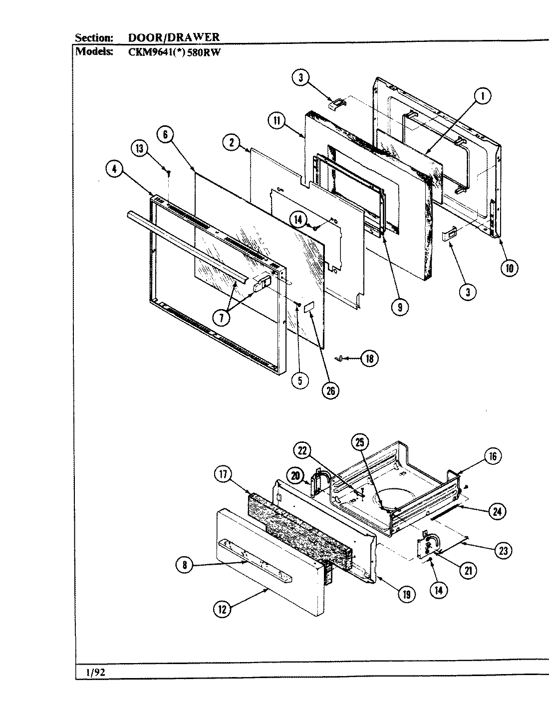 02 - DOOR/DRAWER (CKM9641x580RW)