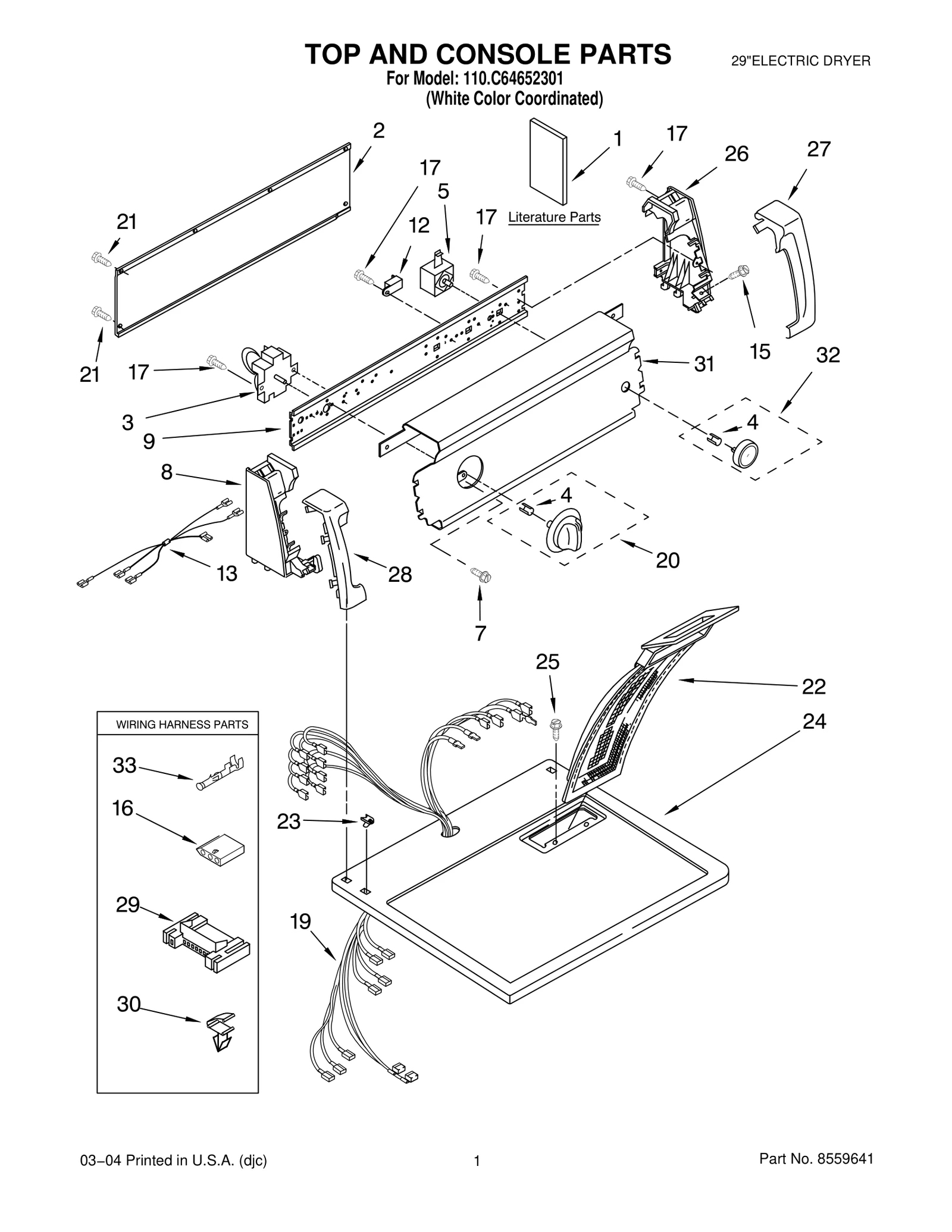 TOP AND CONSOLE PARTS