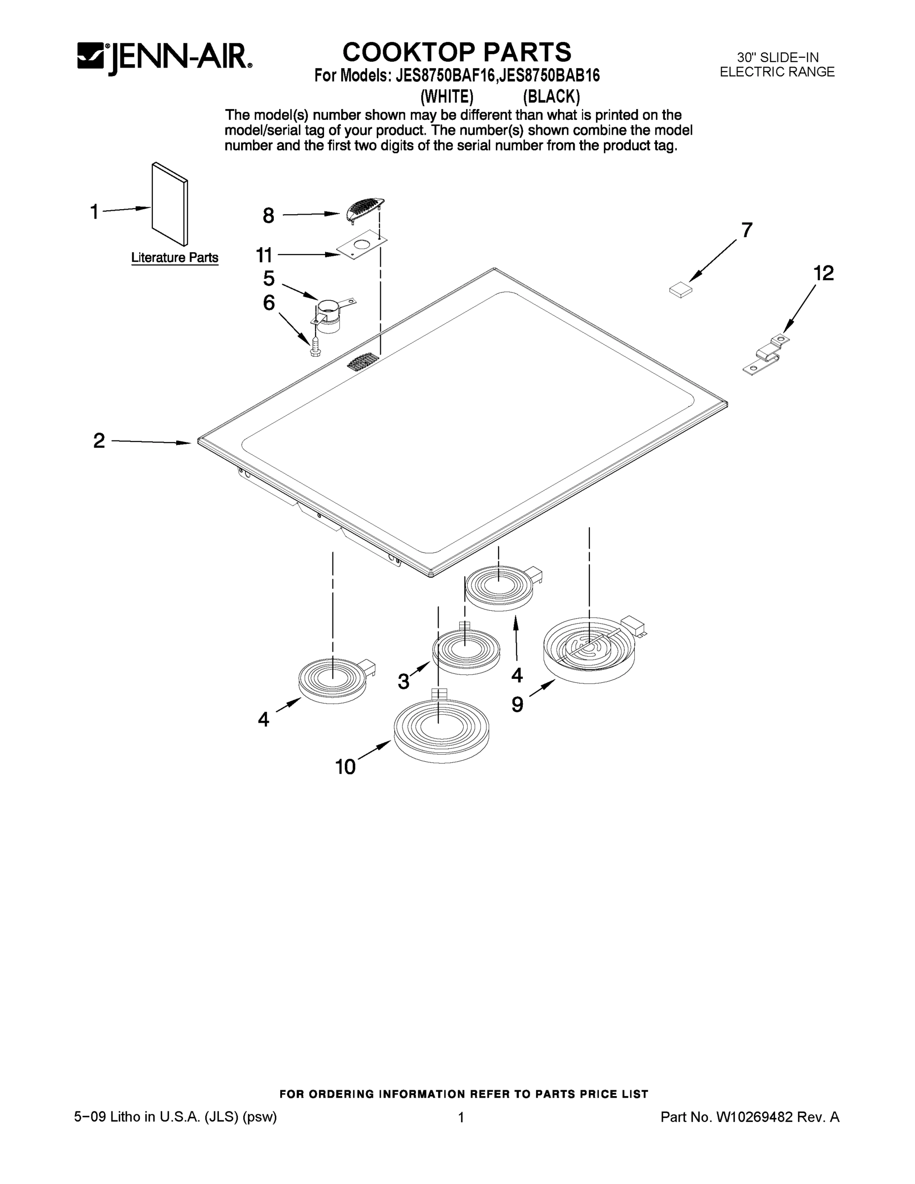 01 - COOKTOP PARTS