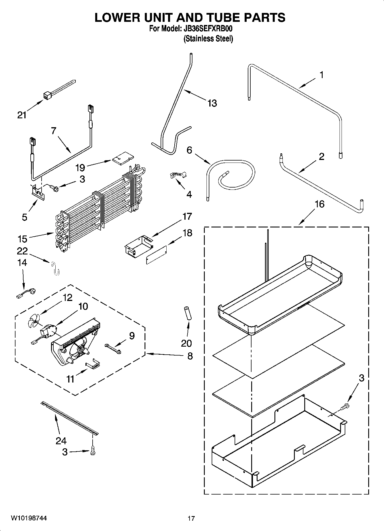 10 - LOWER UNIT AND TUBE PARTS