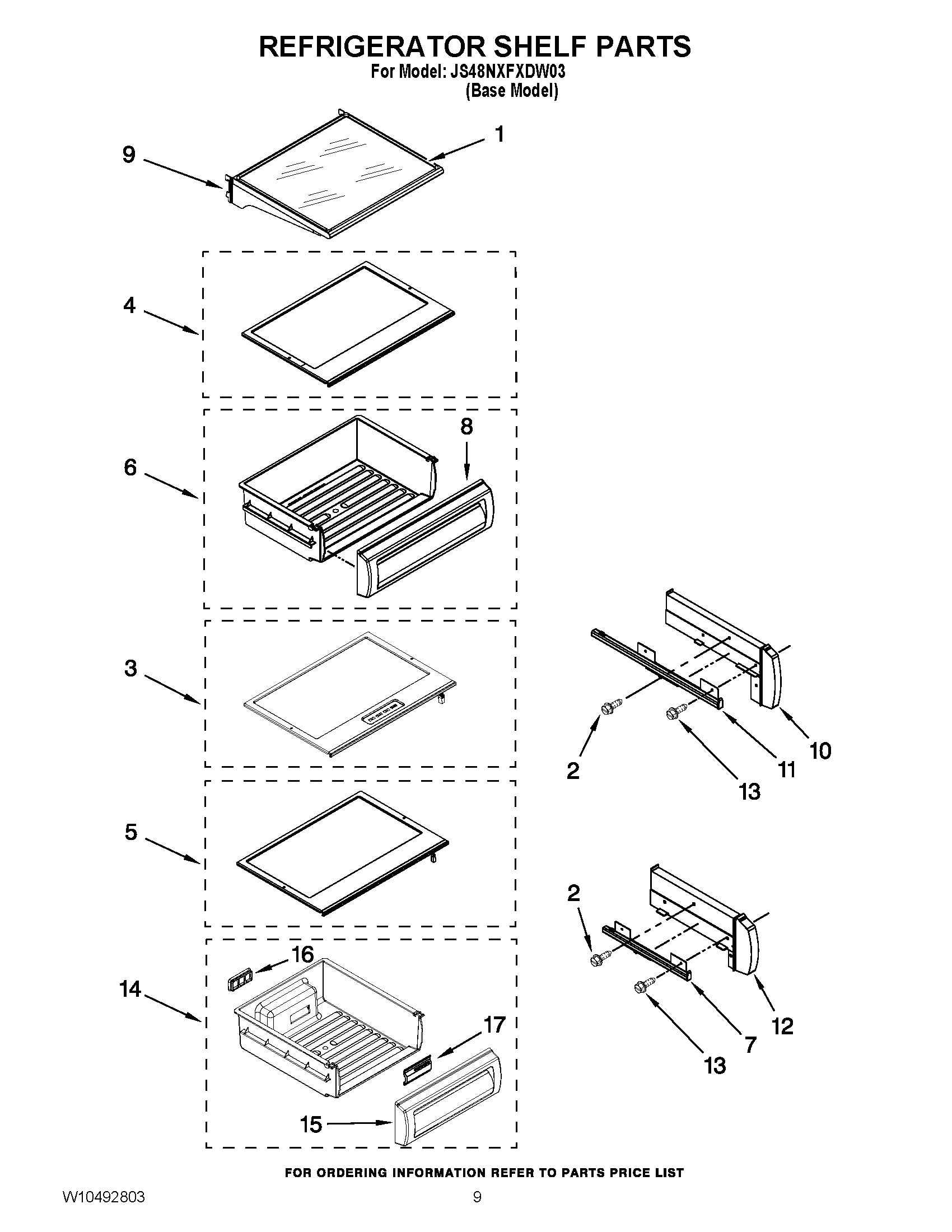 07 - REFRIGERATOR SHELF PARTS