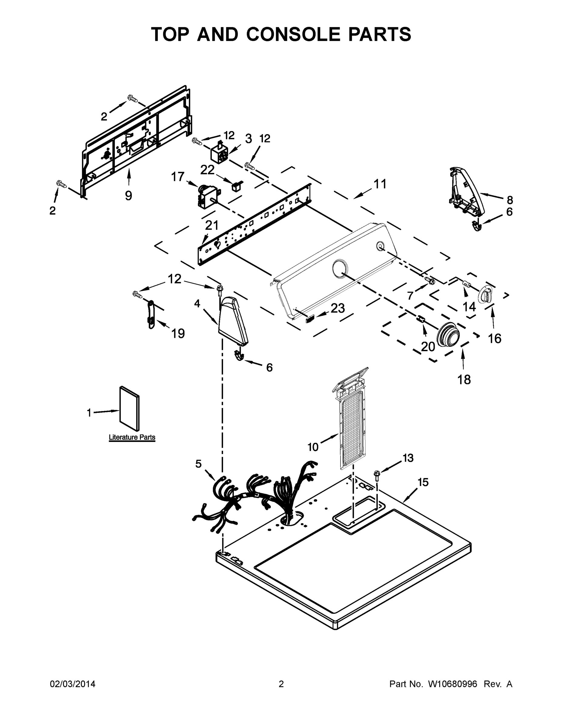 02 - TOP AND CONSOLE PARTS